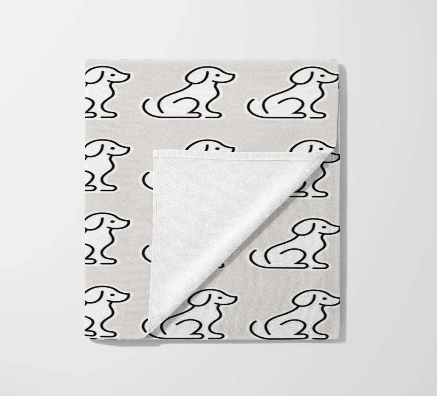 Dog Grey Pattern #2 Strandtuch von kathrinmay