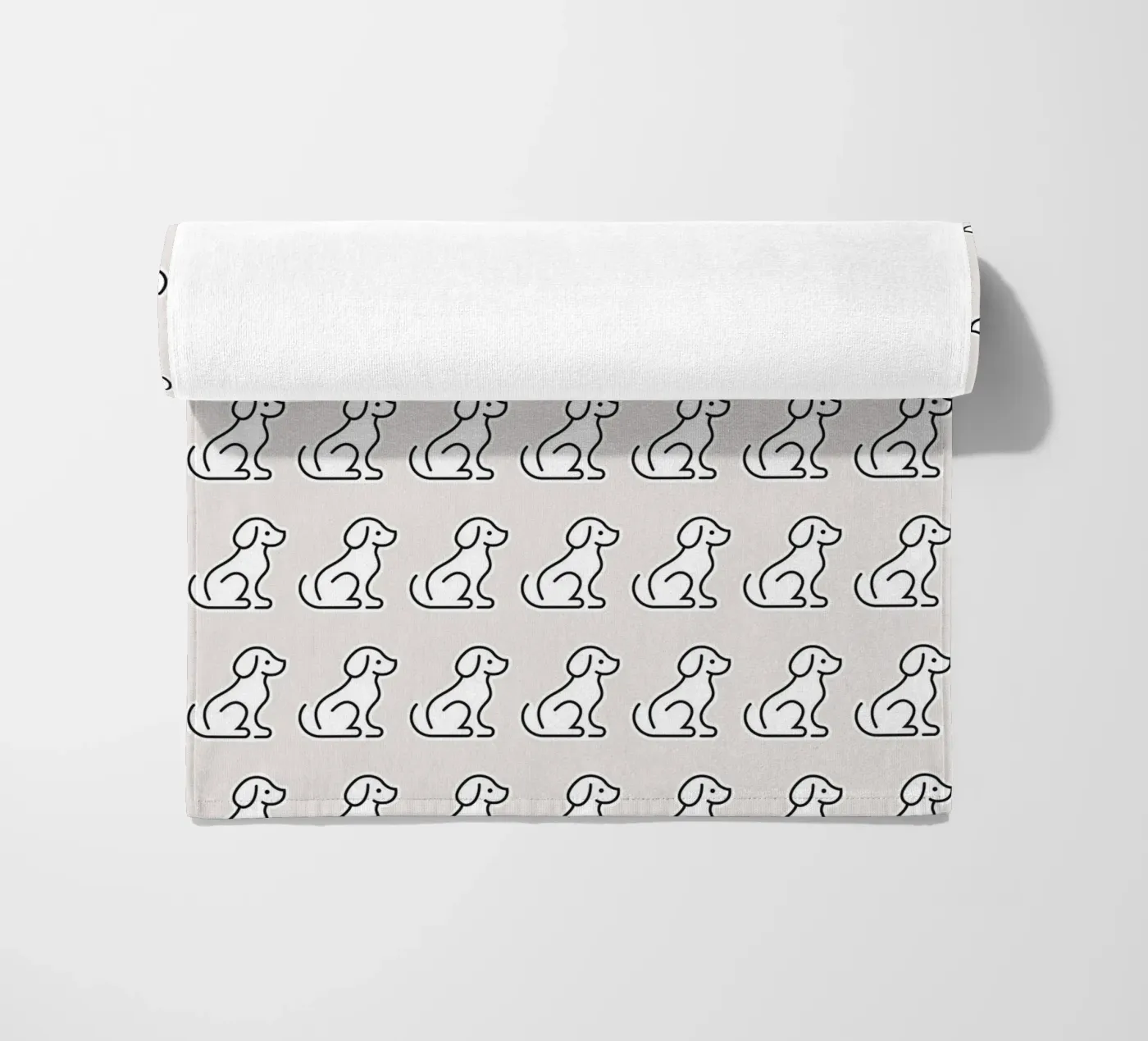 Dog Grey Pattern #2 Strandtuch von kathrinmay