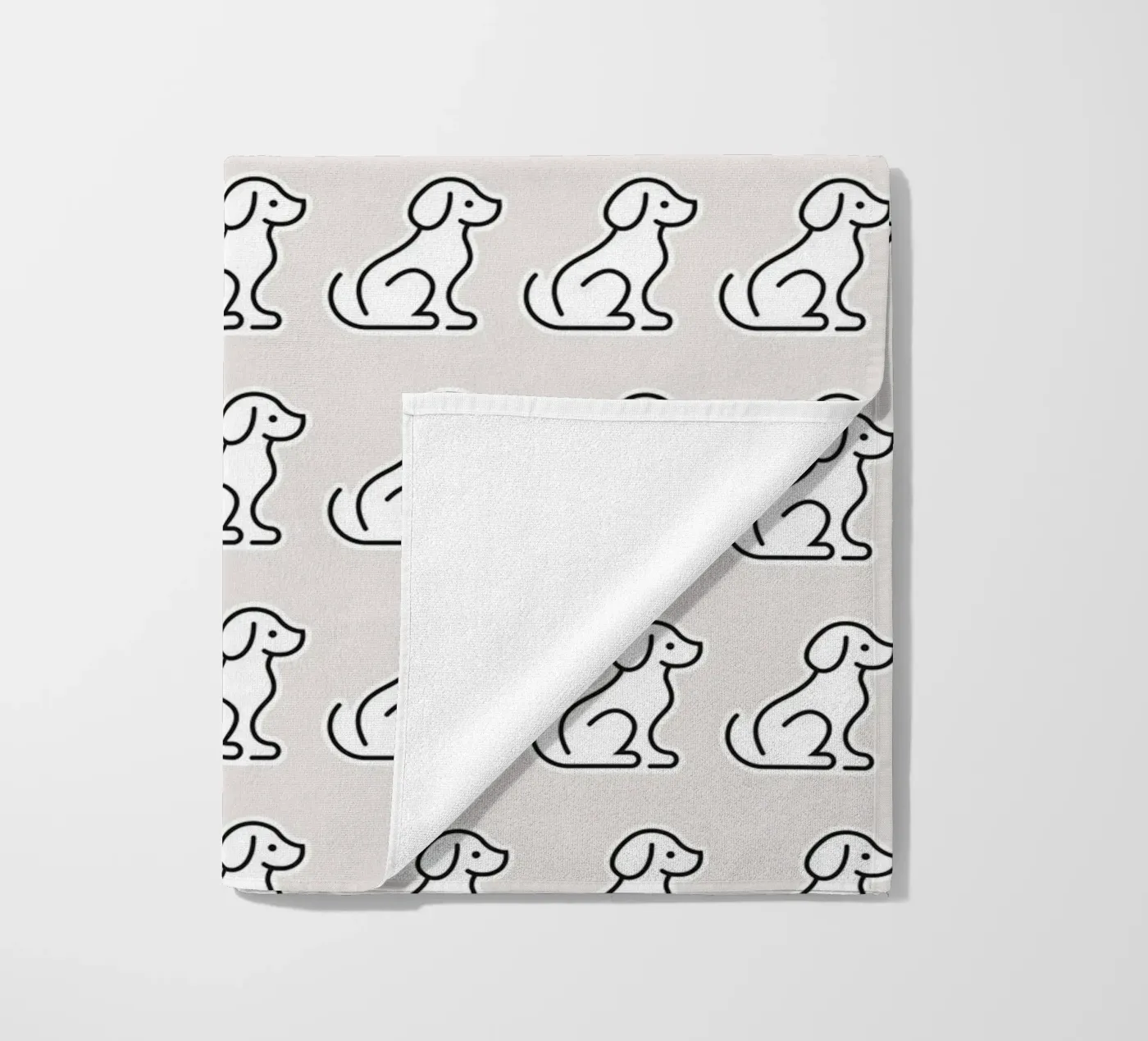Dog Grey Pattern #2 Strandtuch von kathrinmay