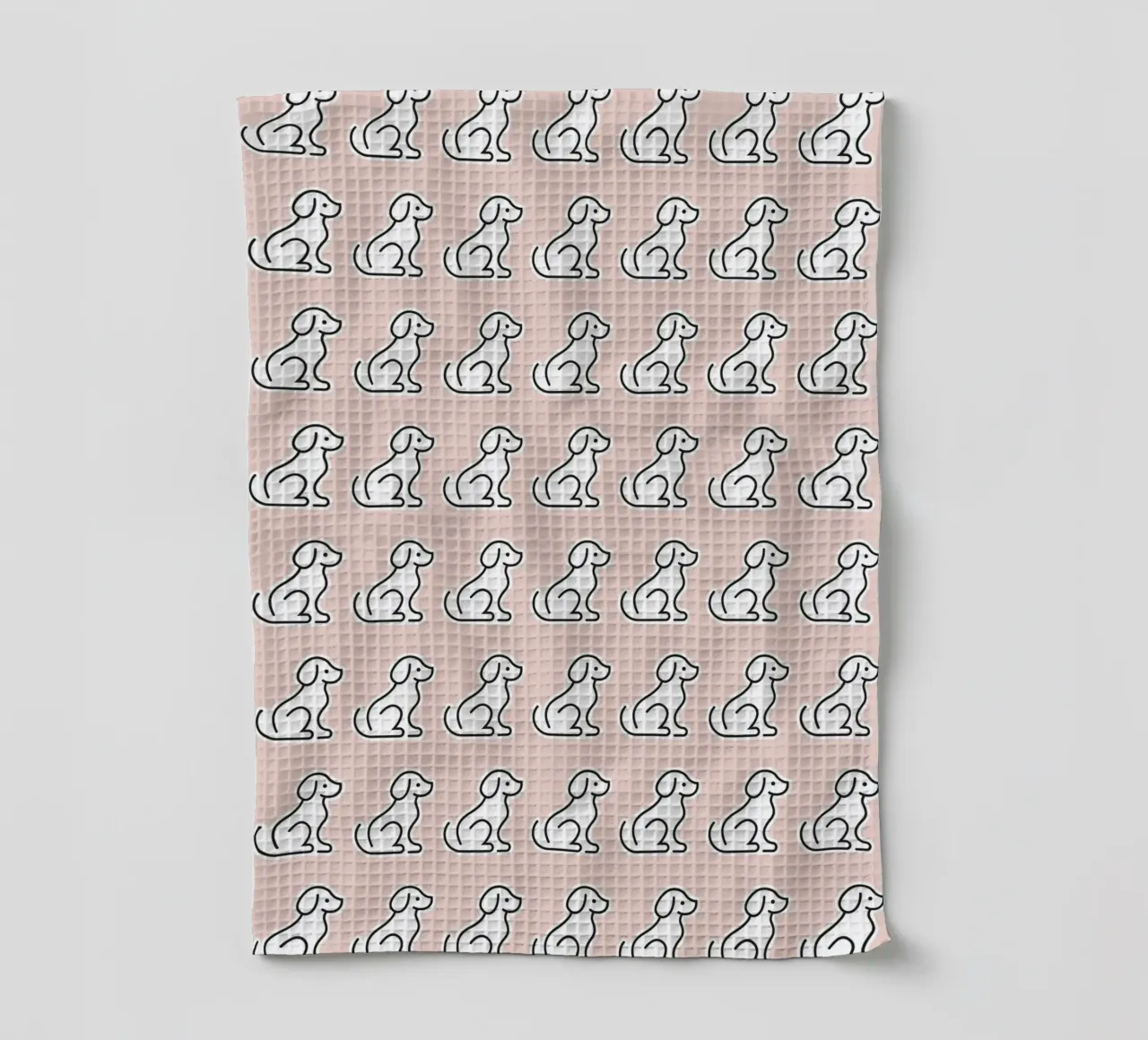 Dog Peachy Pattern #2 canovaccio da cucina da kathrinmay