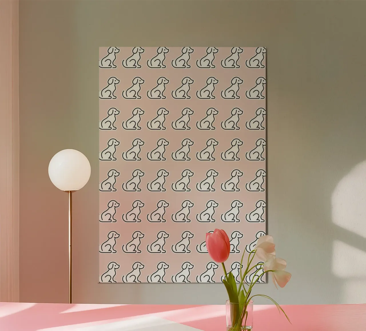 Dog Peachy Pattern #2 poster da kathrinmay