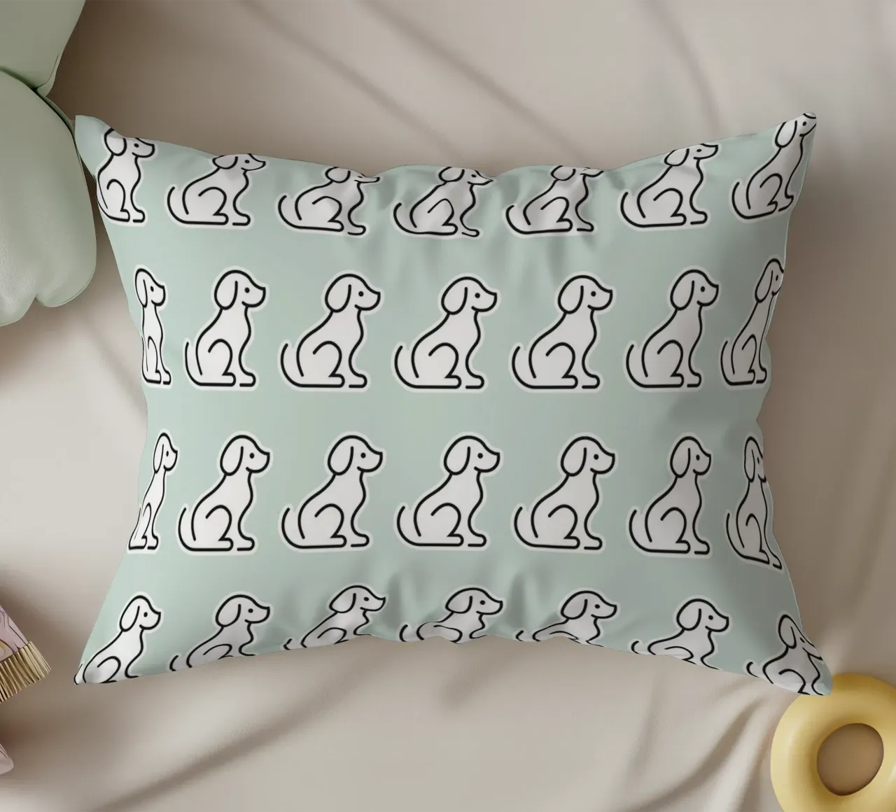 Dog Mint Pattern #1 cuscino da kathrinmay