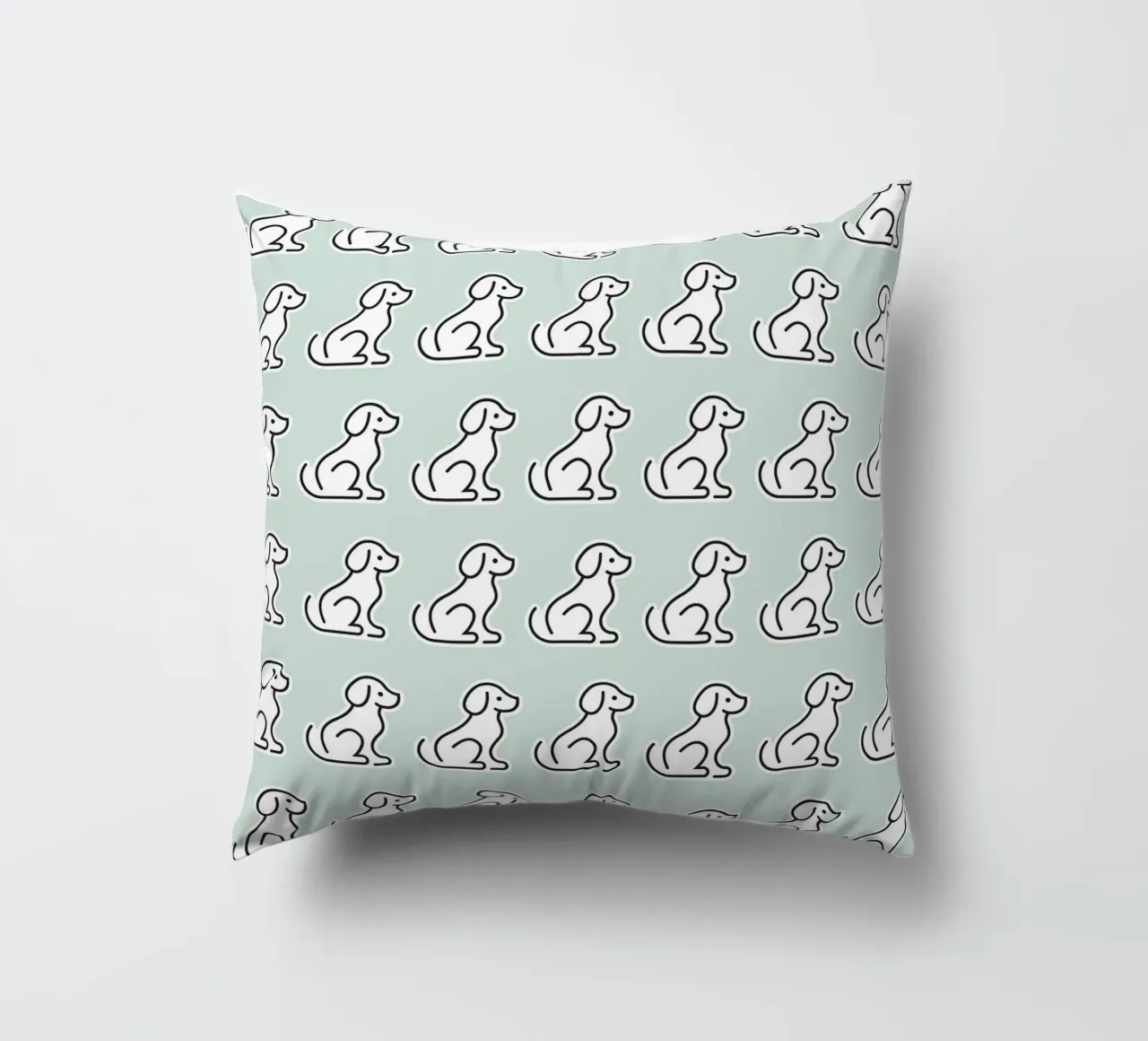 Dog Mint Pattern #1 cuscino da kathrinmay