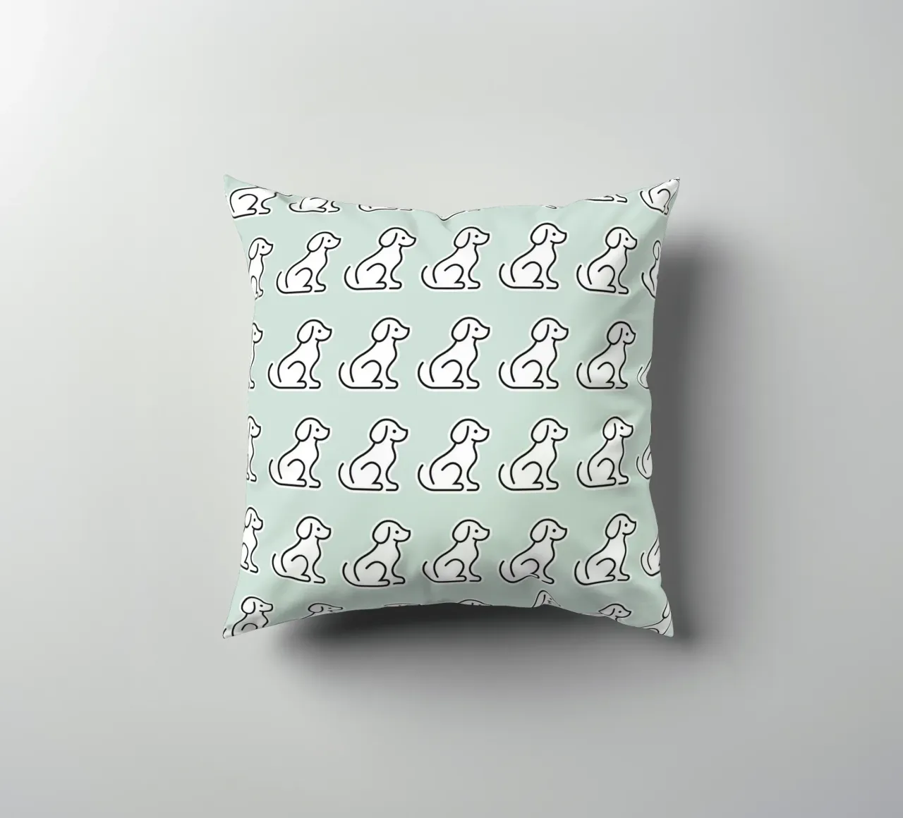 Dog Mint Pattern #1 cuscino da kathrinmay