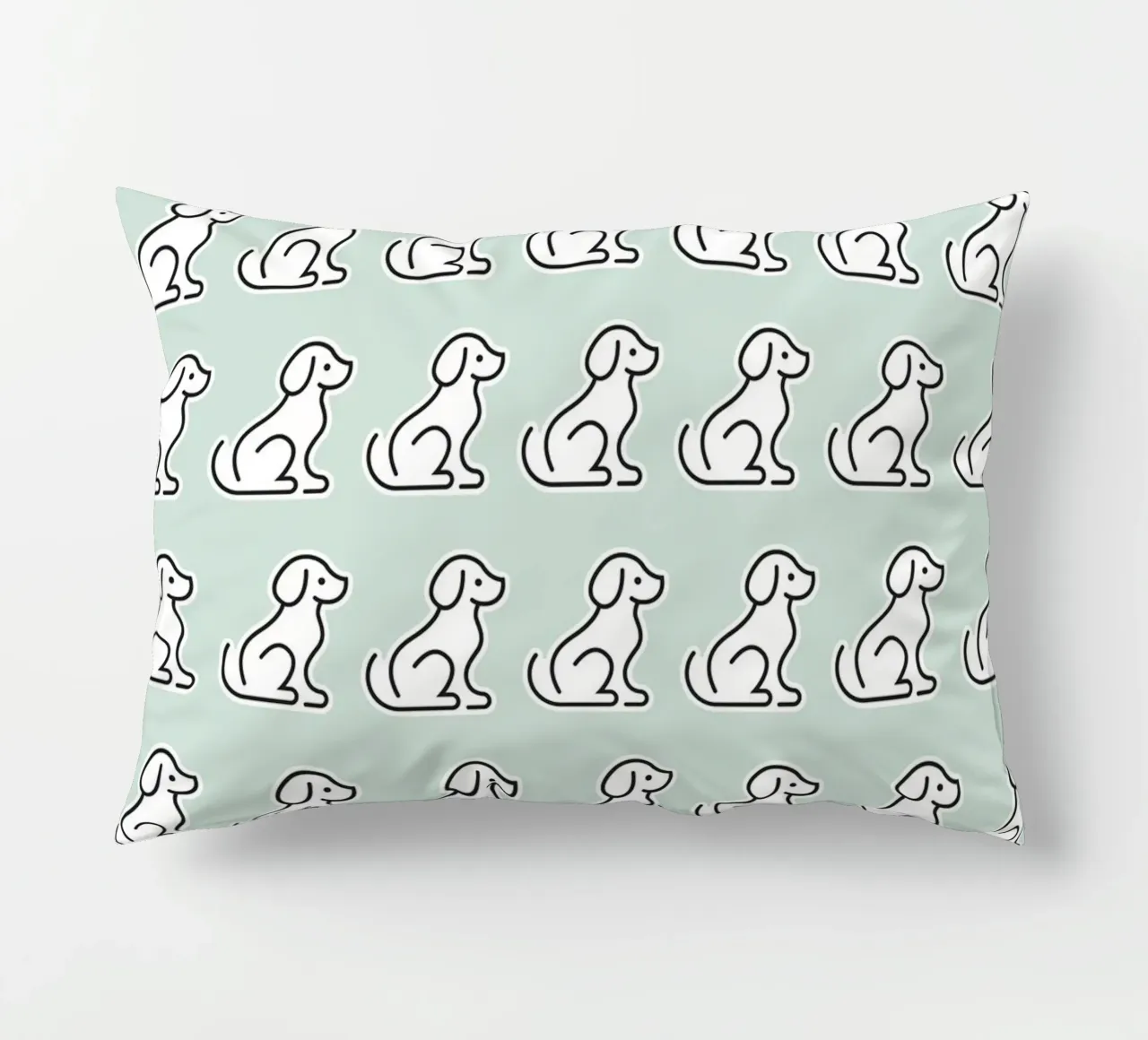 Dog Mint Pattern #1 cuscino da kathrinmay