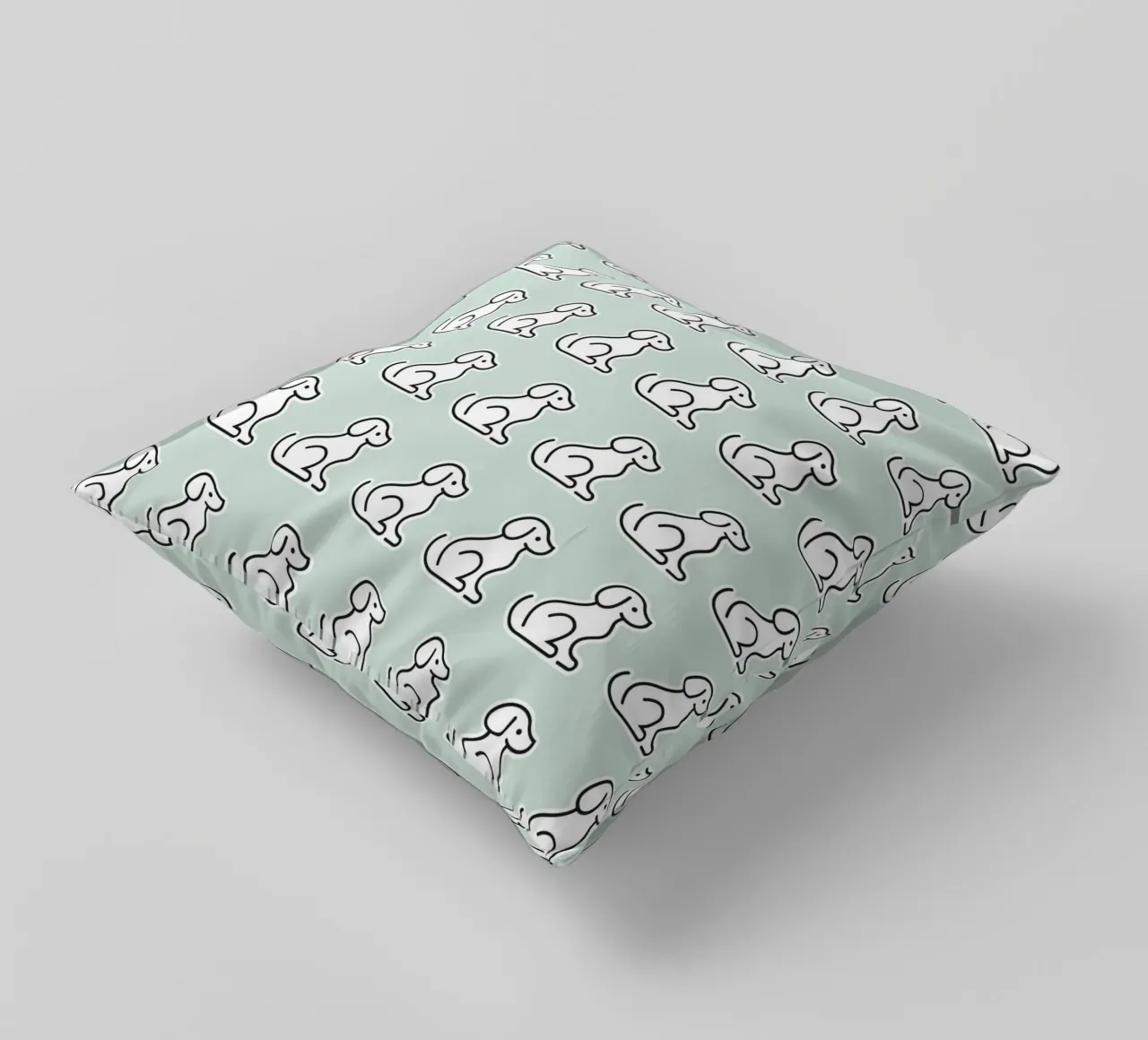 Dog Mint Pattern #1 cuscino da kathrinmay