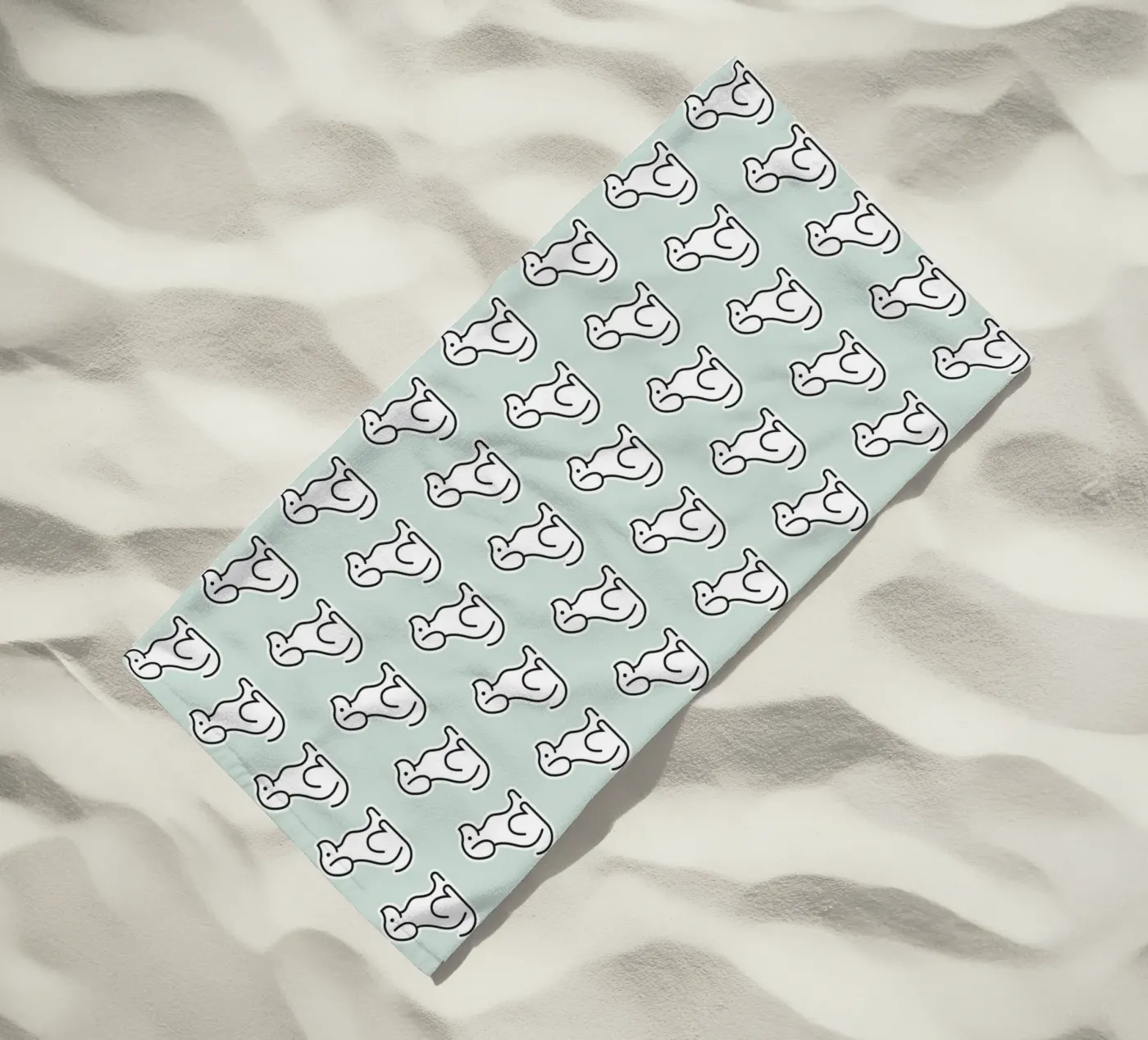 Dog Mint Pattern #1 beach towel by kathrinmay