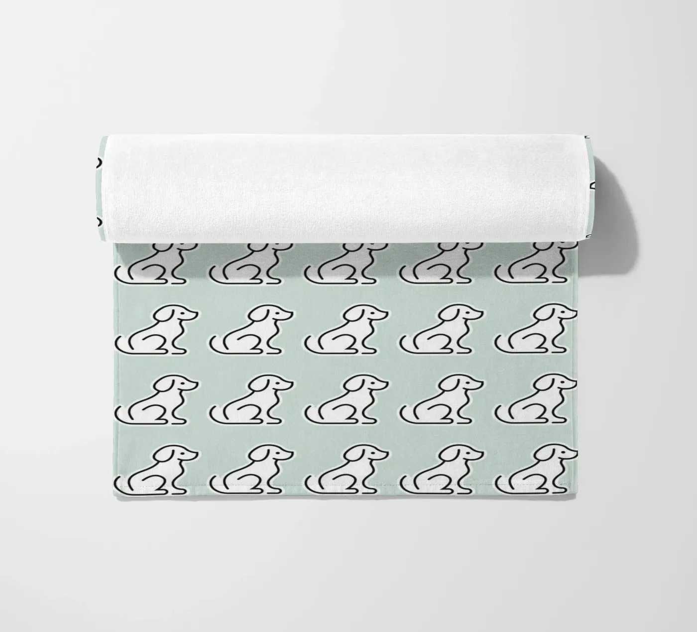 Dog Mint Pattern #1 beach towel by kathrinmay