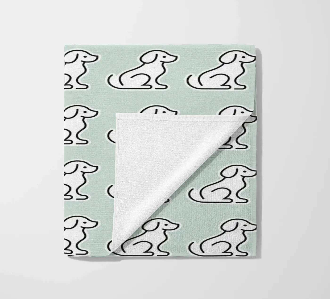 Dog Mint Pattern #1 beach towel by kathrinmay