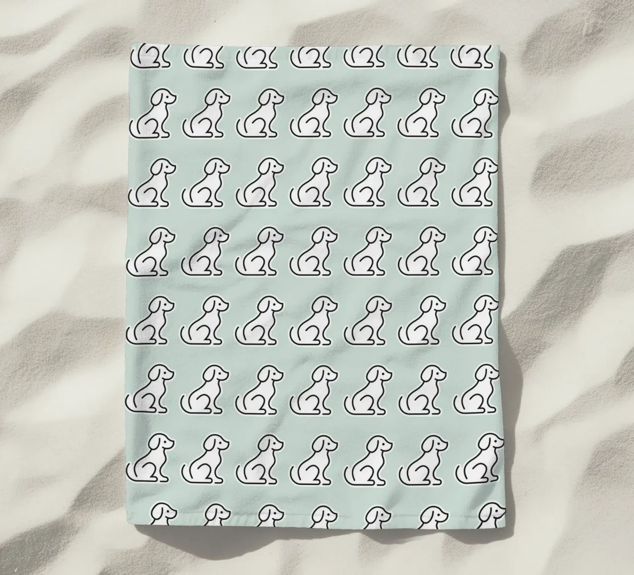 Dog Mint Pattern #1 telo mare da kathrinmay