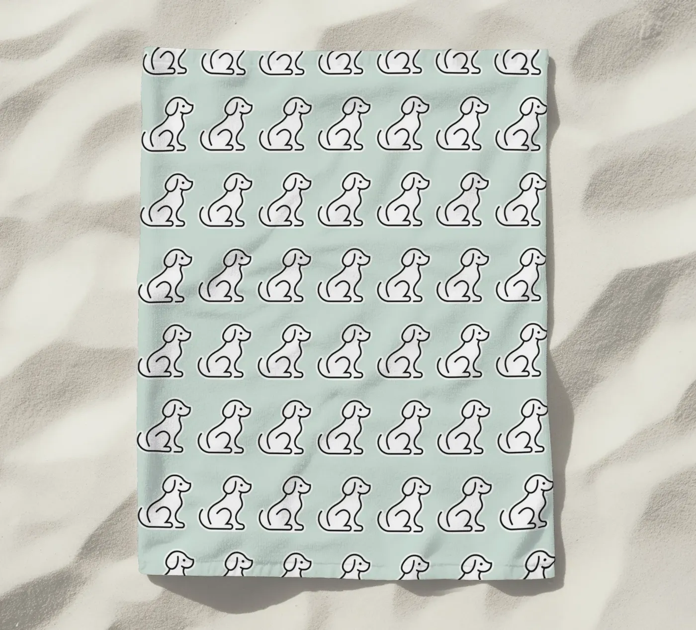 Dog Mint Pattern #1 beach towel by kathrinmay