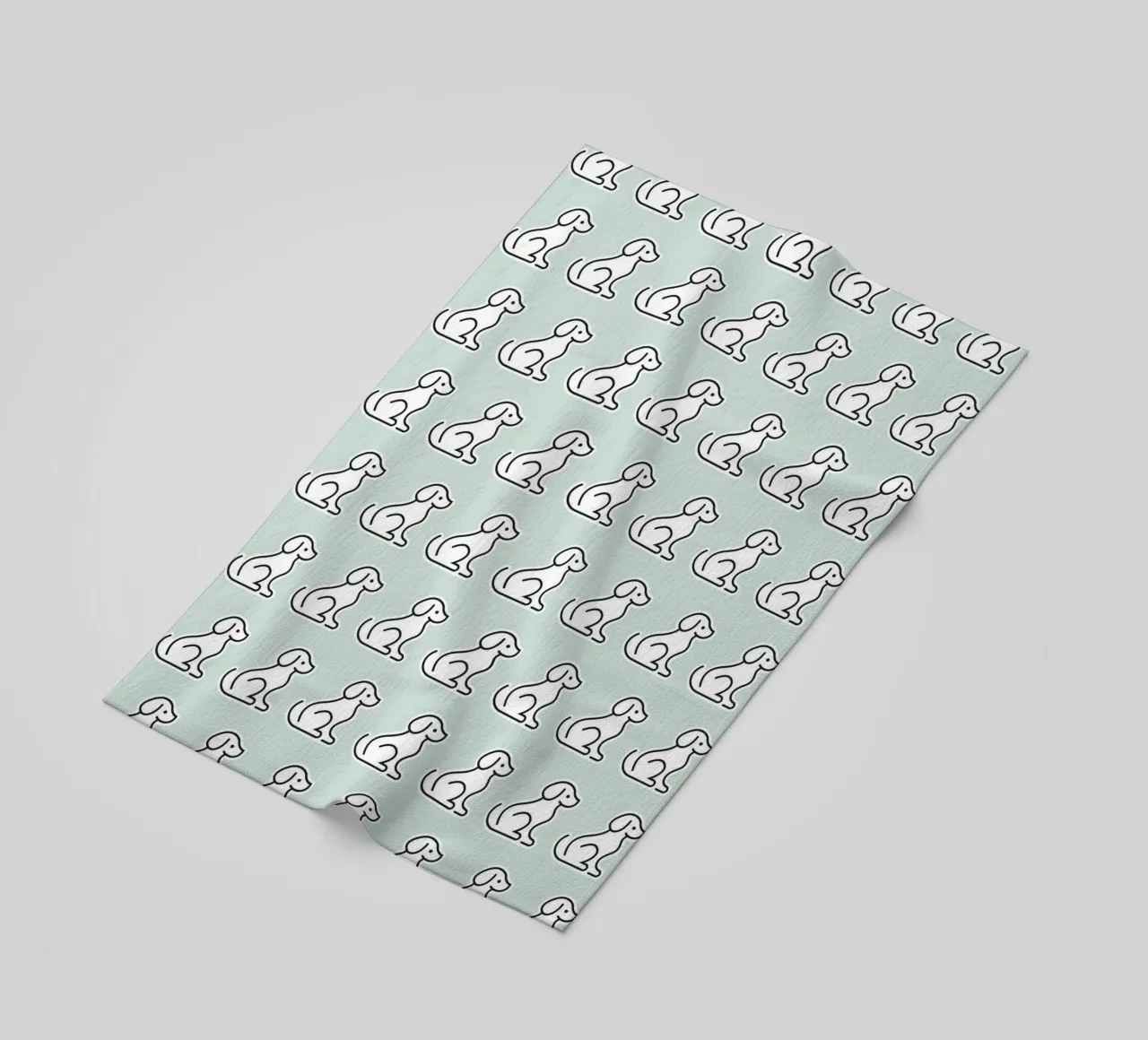 Dog Mint Pattern #1 telo mare da kathrinmay