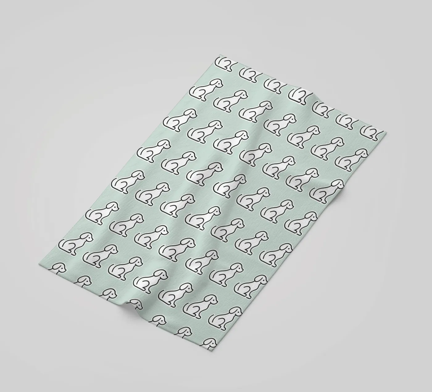 Dog Mint Pattern #1 beach towel by kathrinmay