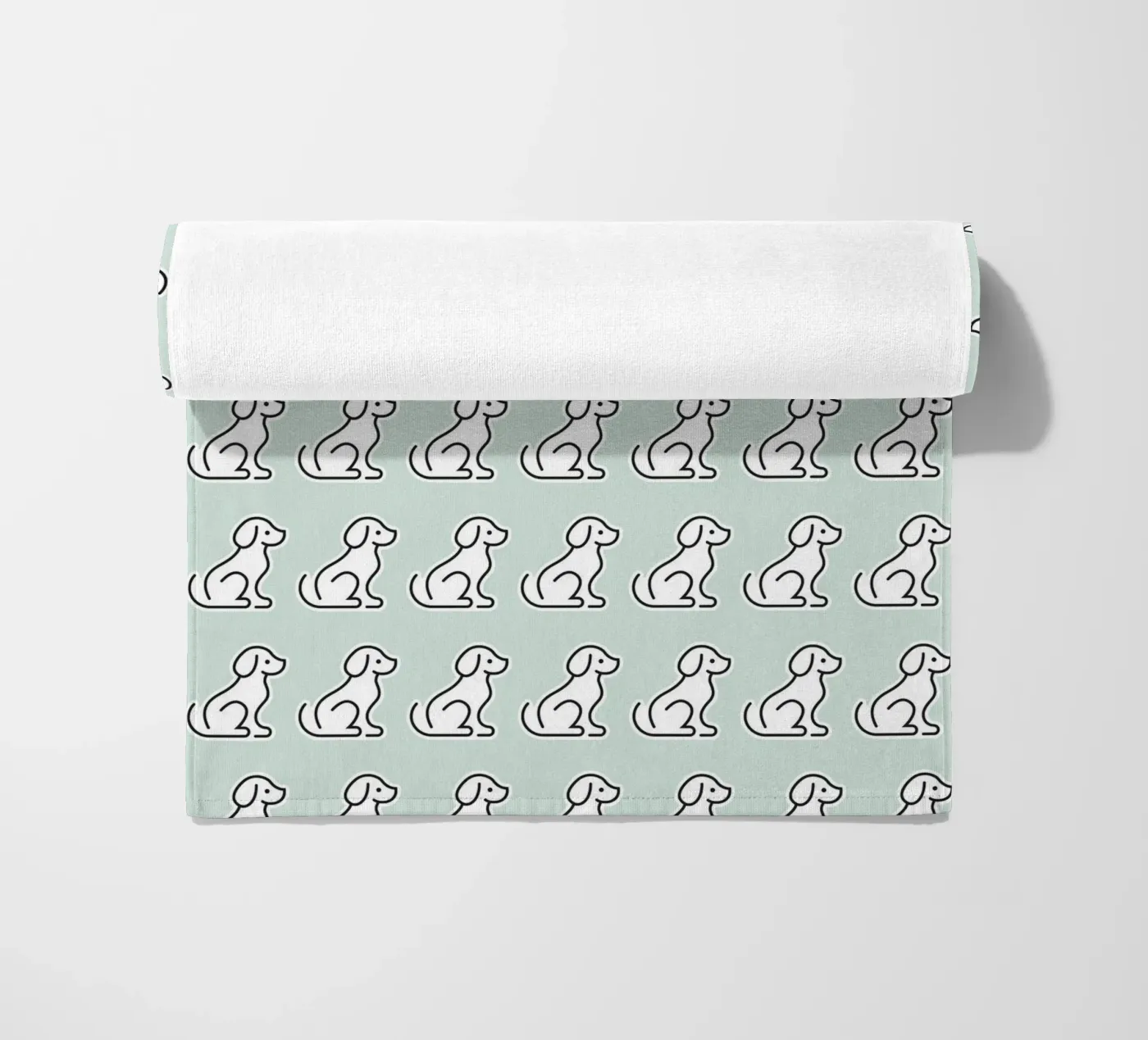 Dog Mint Pattern #1 beach towel by kathrinmay