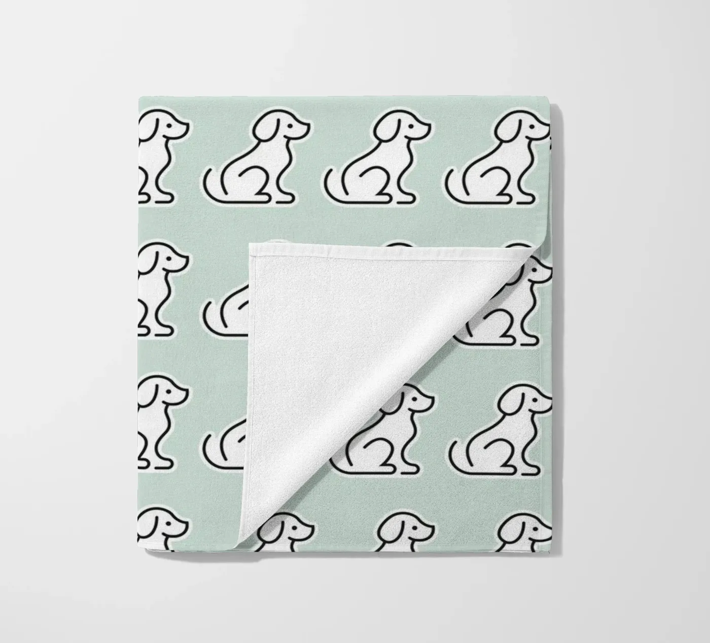 Dog Mint Pattern #1 beach towel by kathrinmay