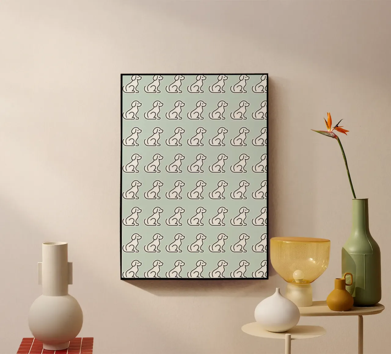 Dog Mint Pattern #1 plexiglass da kathrinmay