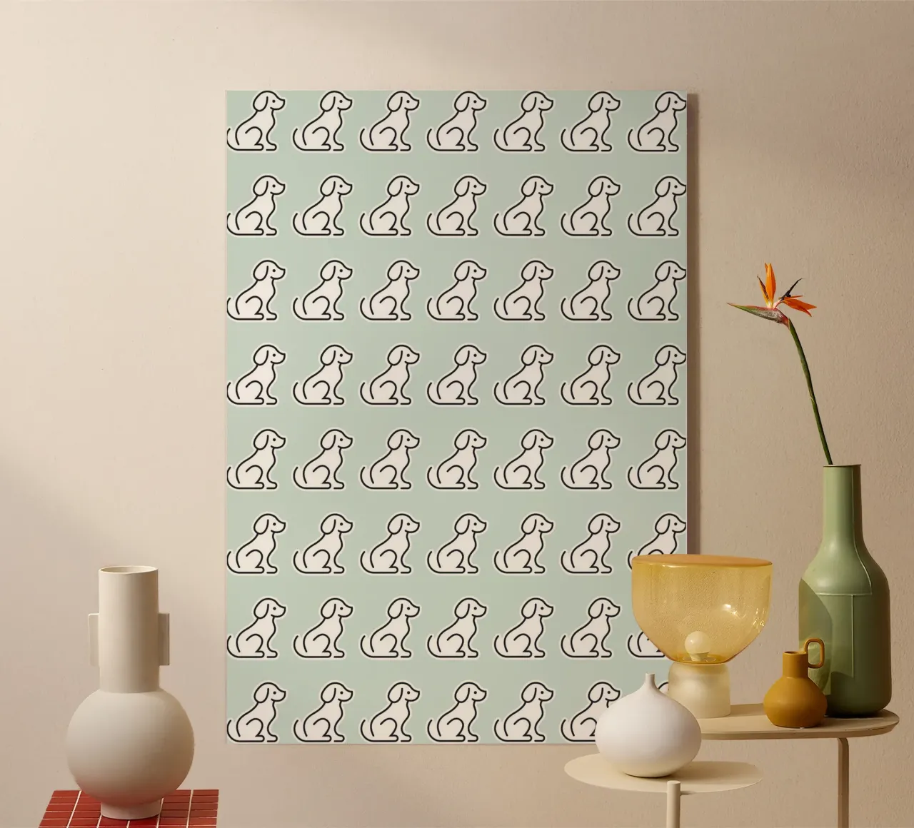 Dog Mint Pattern #1 plexiglass da kathrinmay