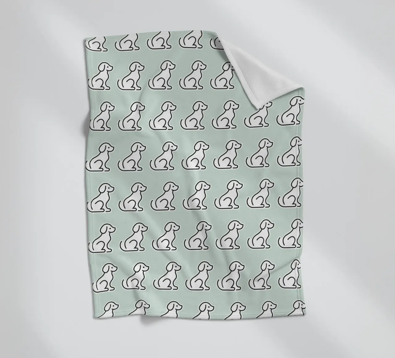 Dog Mint Pattern #1 fleecedeken van kathrinmay