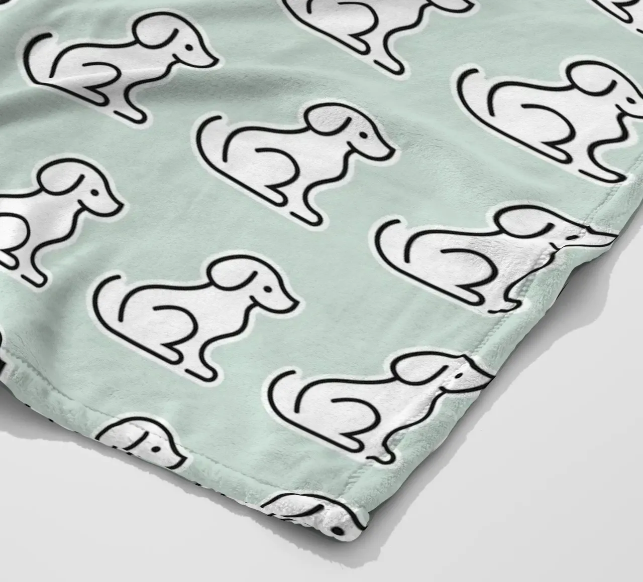 Dog Mint Pattern #1 fleecedeken van kathrinmay