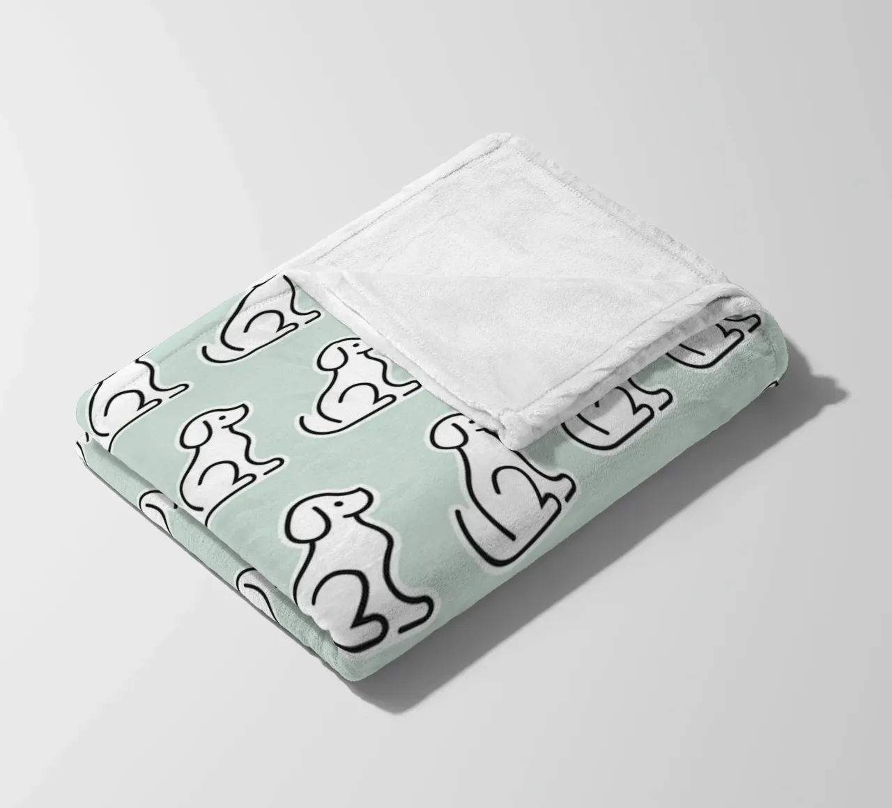 Dog Mint Pattern #1 fleecedeken van kathrinmay