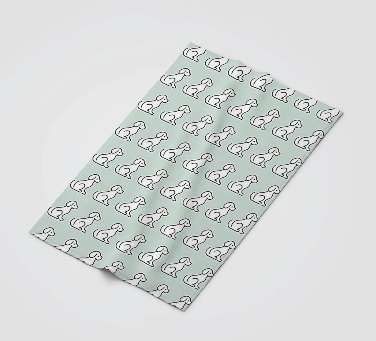 Dog Mint Pattern #1 fleecedeken van kathrinmay
