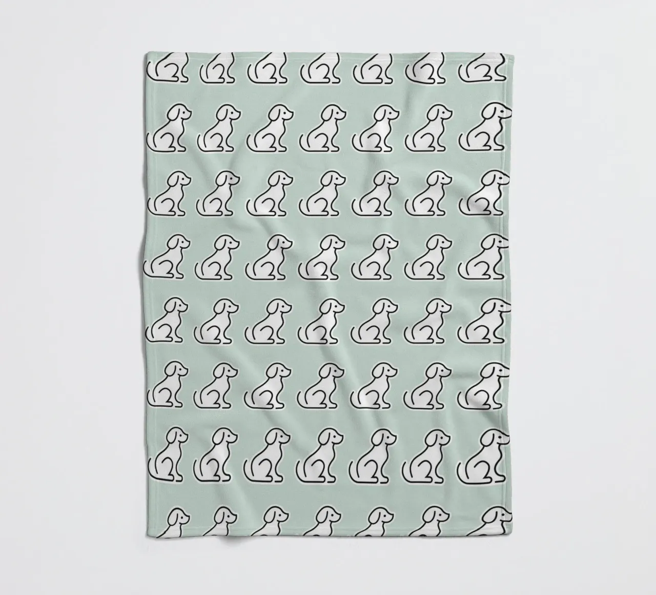 Dog Mint Pattern #1 fleecedeken van kathrinmay