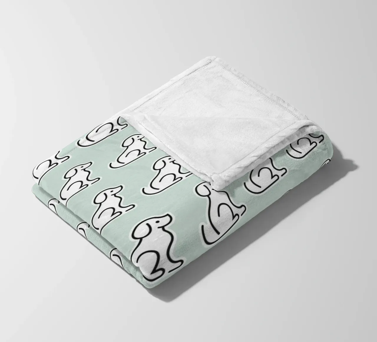 Dog Mint Pattern #1 fleecedeken van kathrinmay