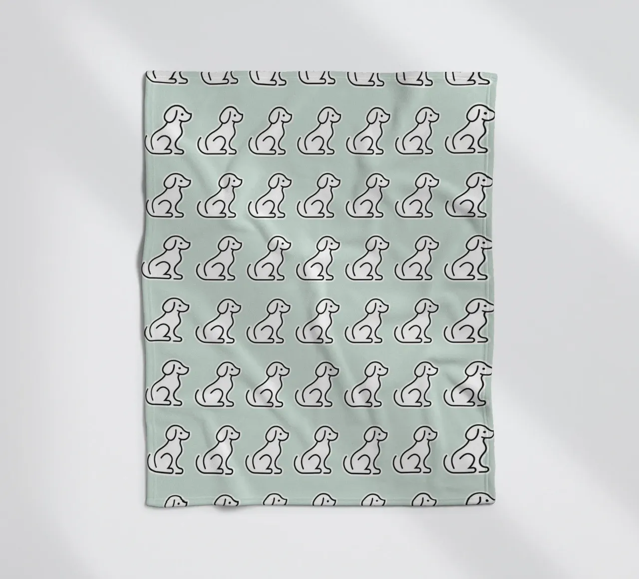 Dog Mint Pattern #1 fleecedeken van kathrinmay