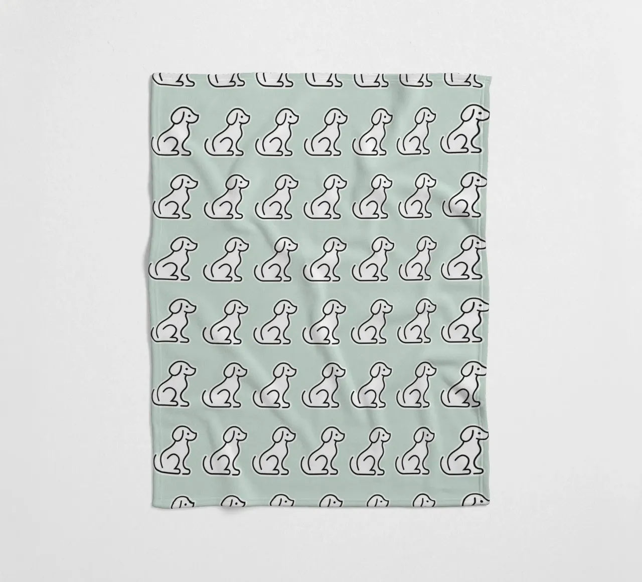 Dog Mint Pattern #1 fleecedeken van kathrinmay