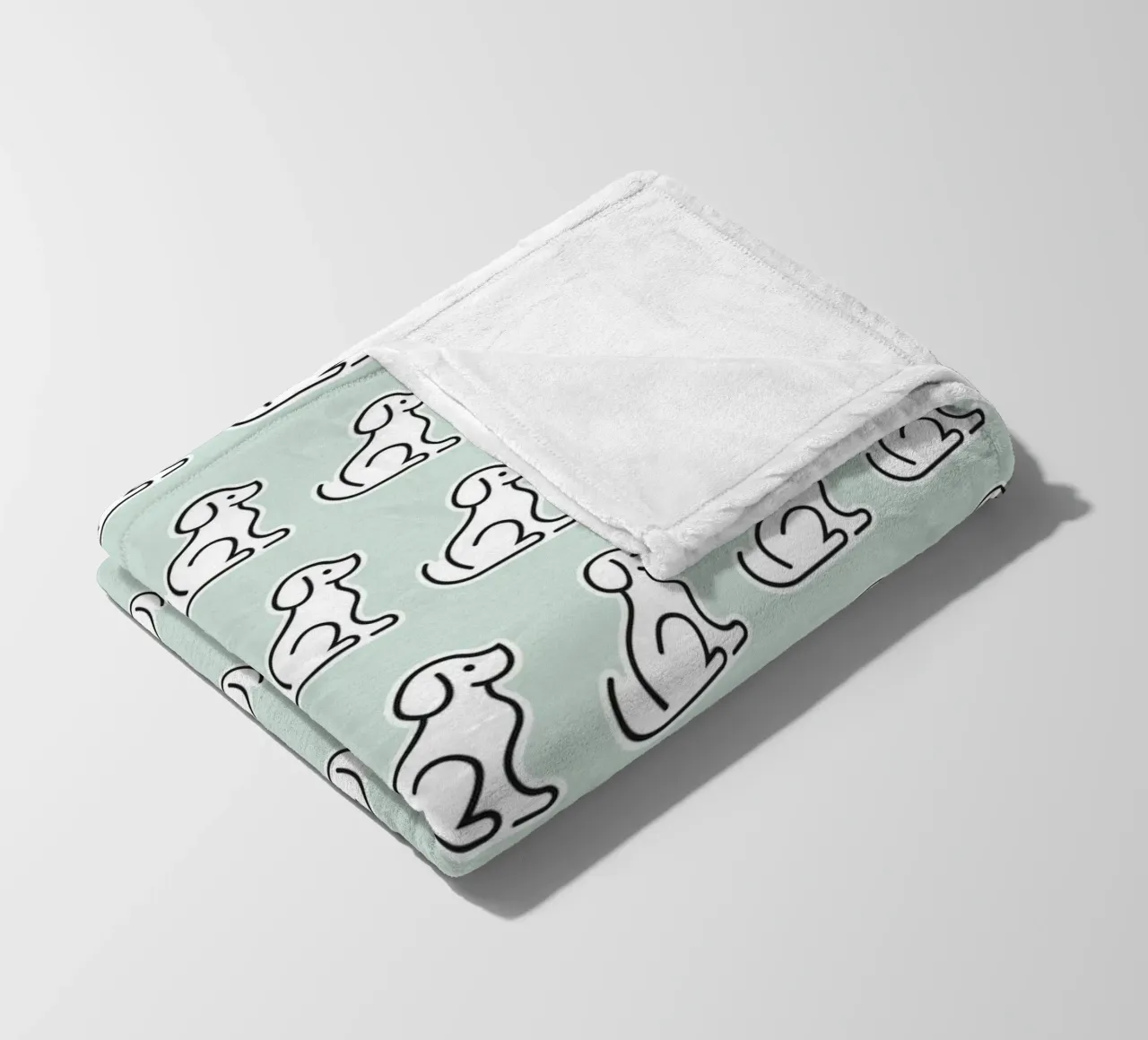 Dog Mint Pattern #1 fleecedeken van kathrinmay