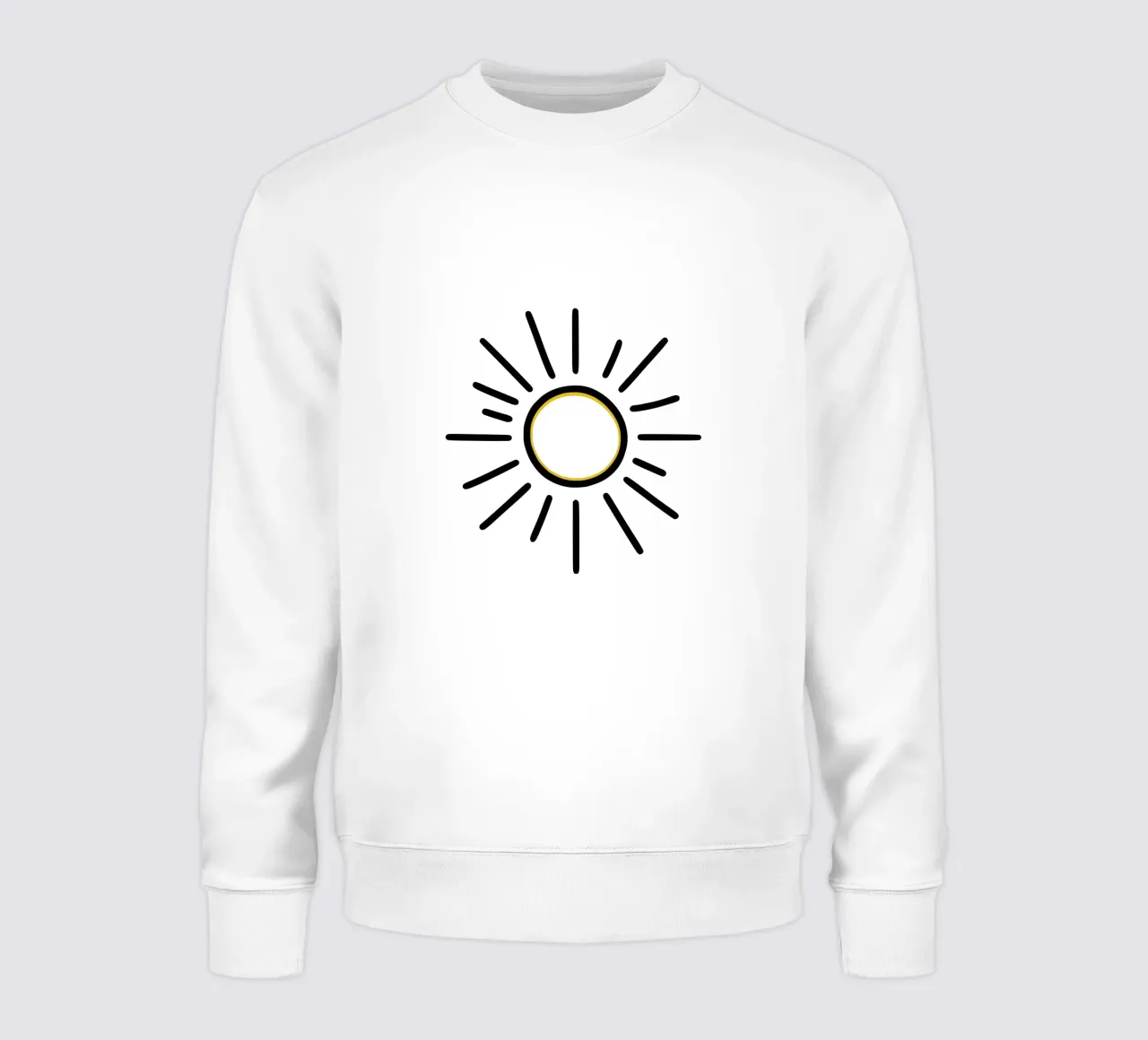 Il sole nel minimalismo: un design radioso per voi felpa da Bold & Simple