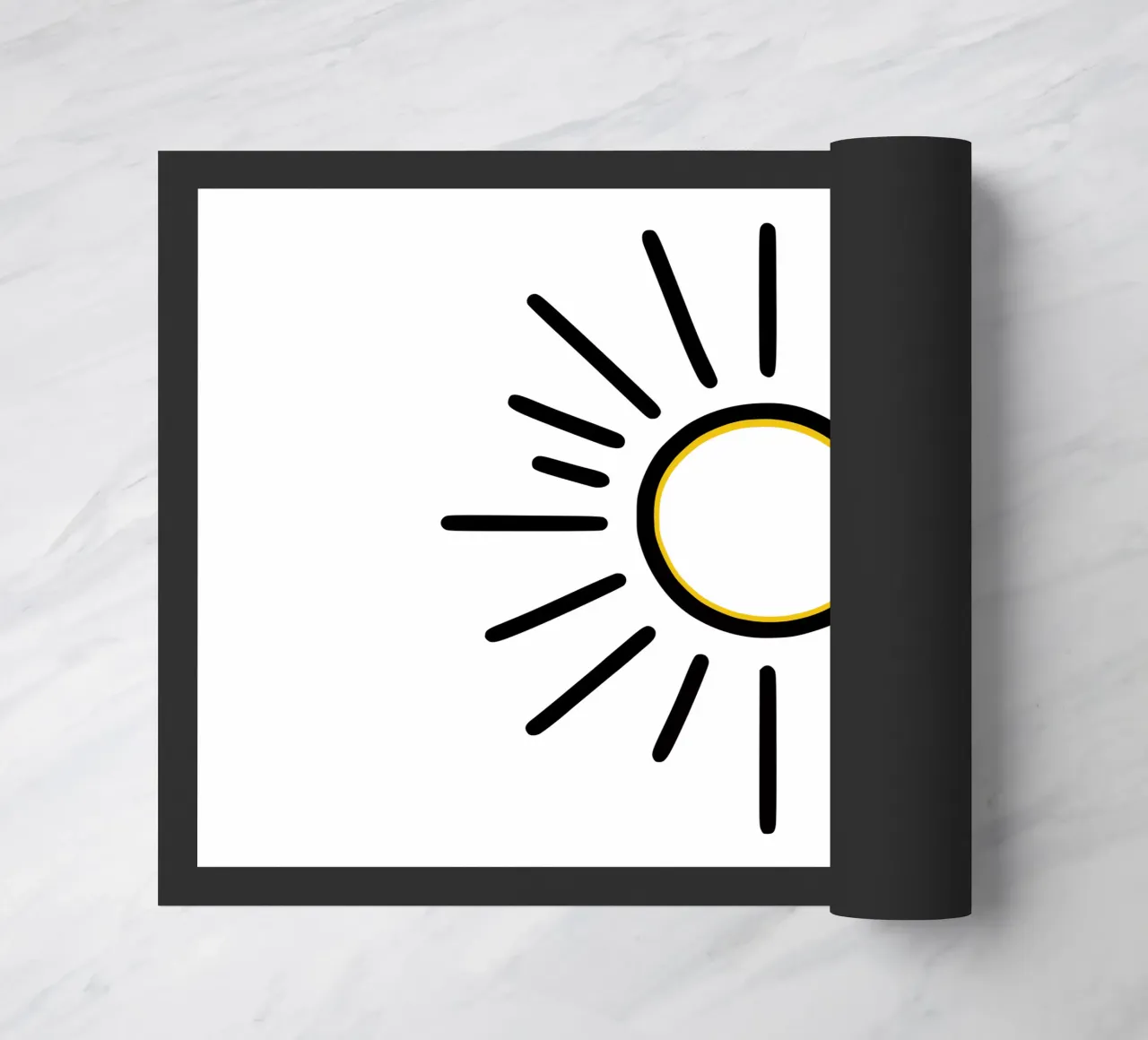 Il sole nel minimalismo: un design radioso per voi zerbino da Bold & Simple