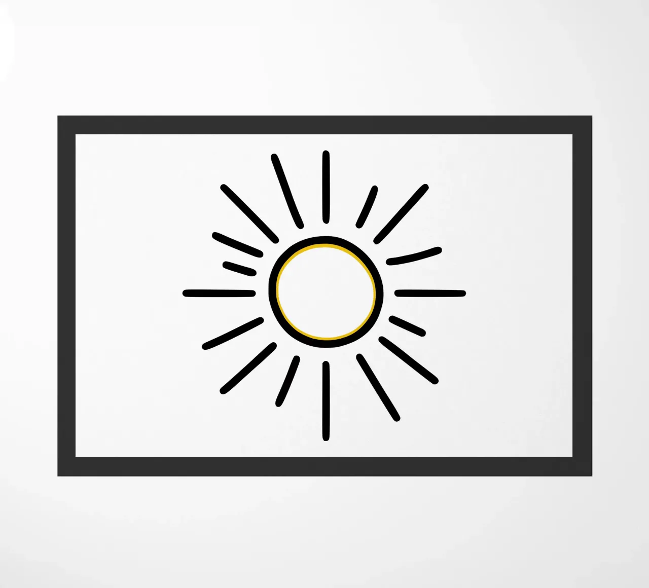 Il sole nel minimalismo: un design radioso per voi zerbino da Bold & Simple