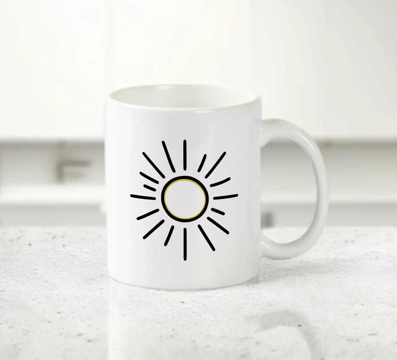 Il sole nel minimalismo: un design radioso per voi tazza in ceramica da Bold & Simple