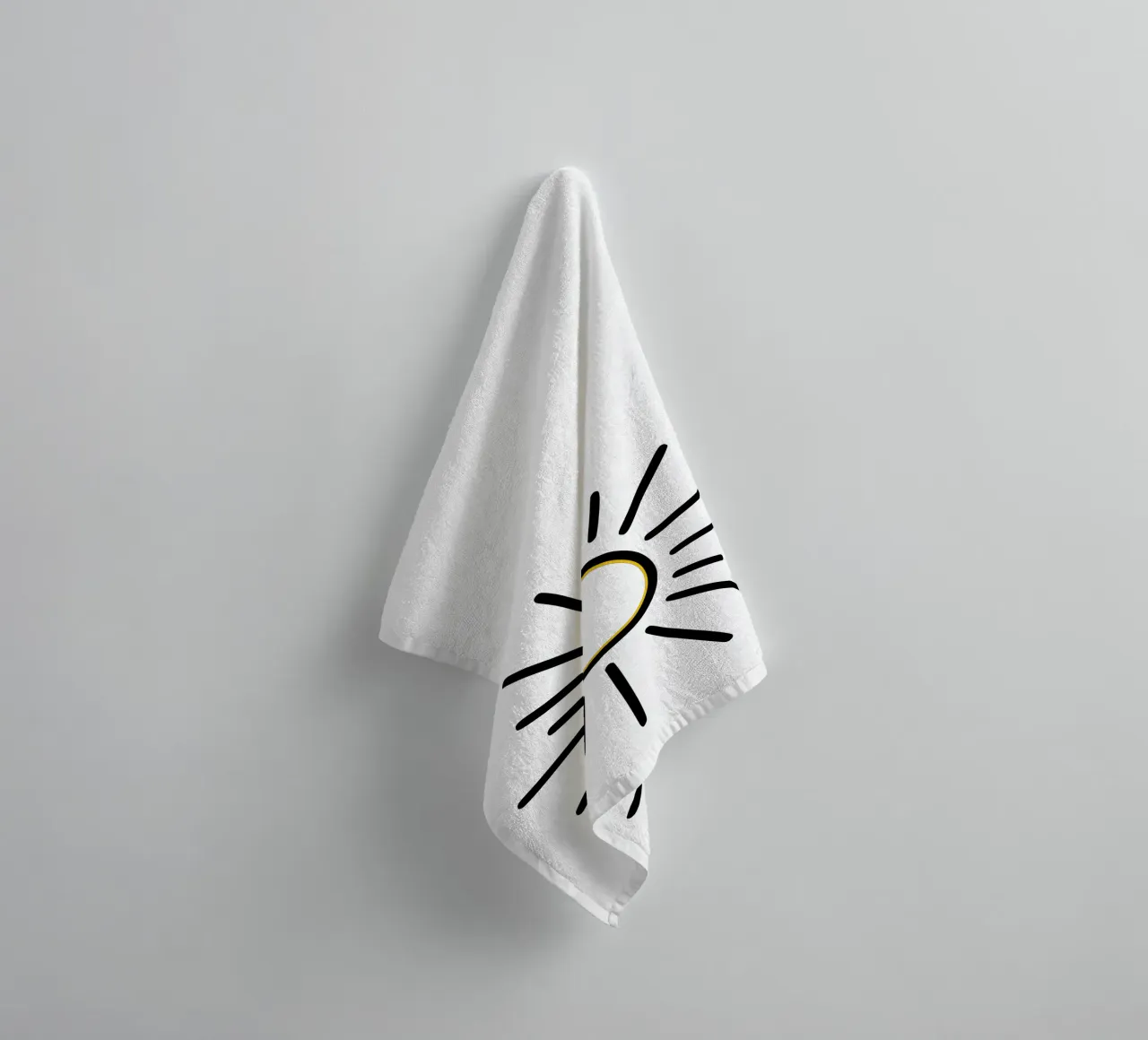 Il sole nel minimalismo: un design radioso per voi asciugamano da bagno da Bold & Simple