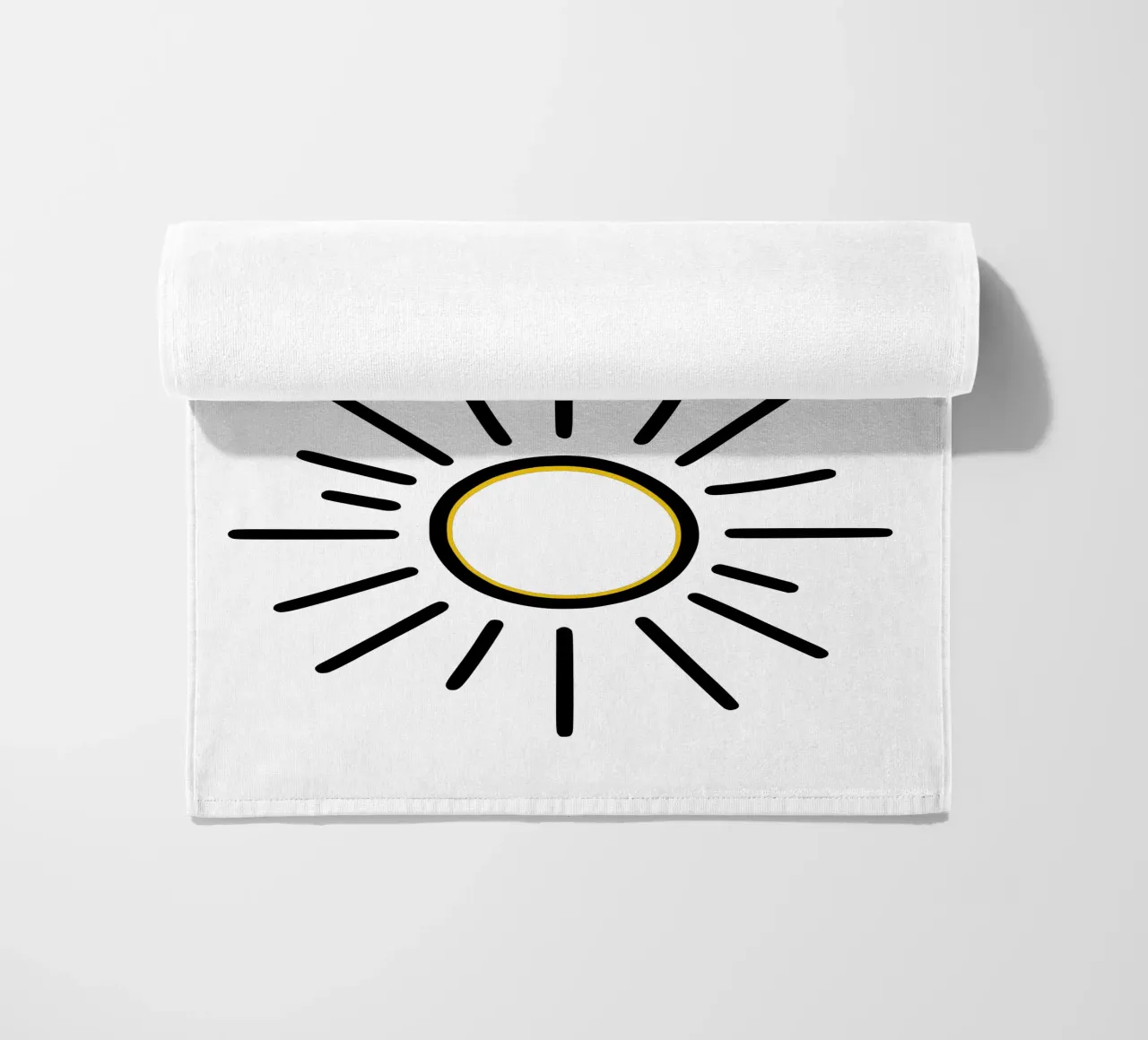 Il sole nel minimalismo: un design radioso per voi telo mare da Bold & Simple