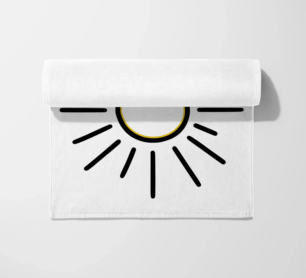 Il sole nel minimalismo: un design radioso per voi telo mare da Bold & Simple