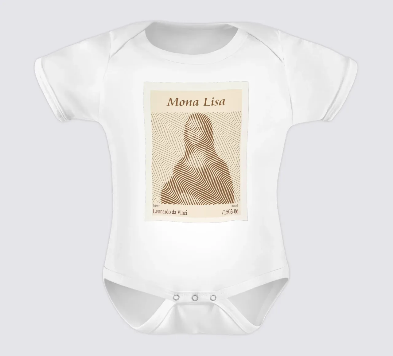 Mona Lisa – Leonardo da Vinci body neonato maniche corte da Doa Project