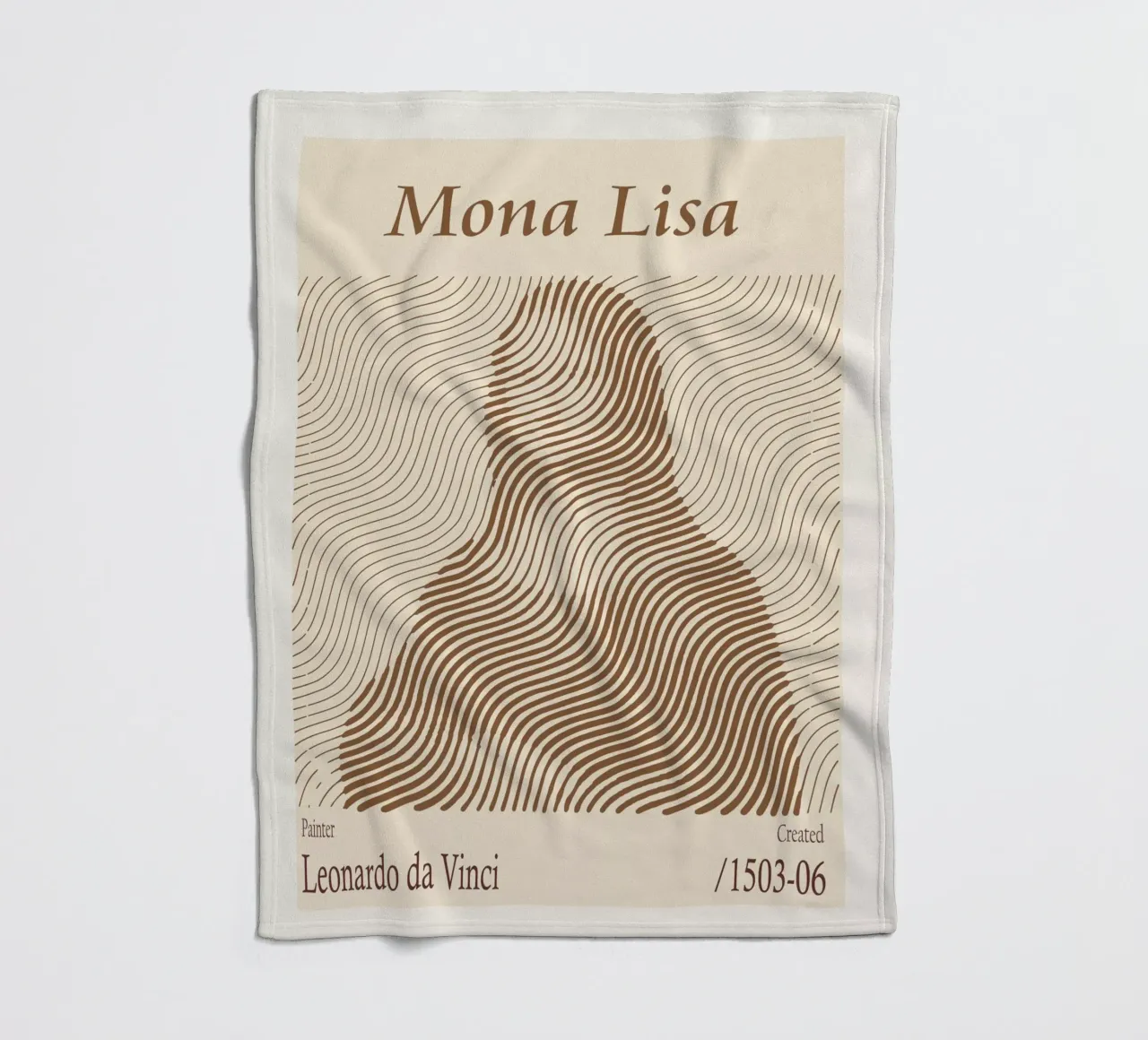 Mona Lisa - Leonardo da Vinci fleece blanket by Doa Project