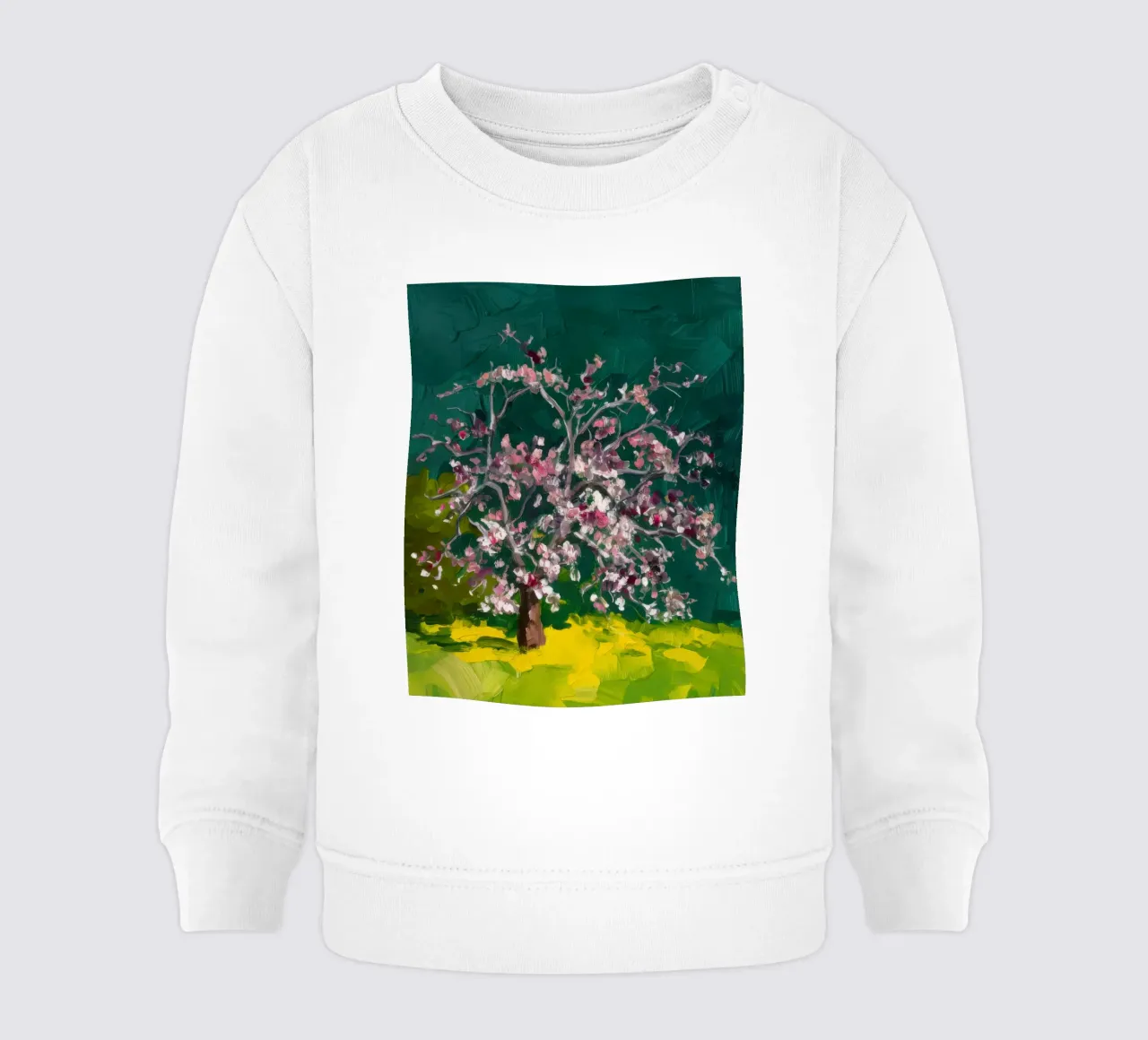 Cascata di fiori cremisi felpa neonato da Angkasa Mist
