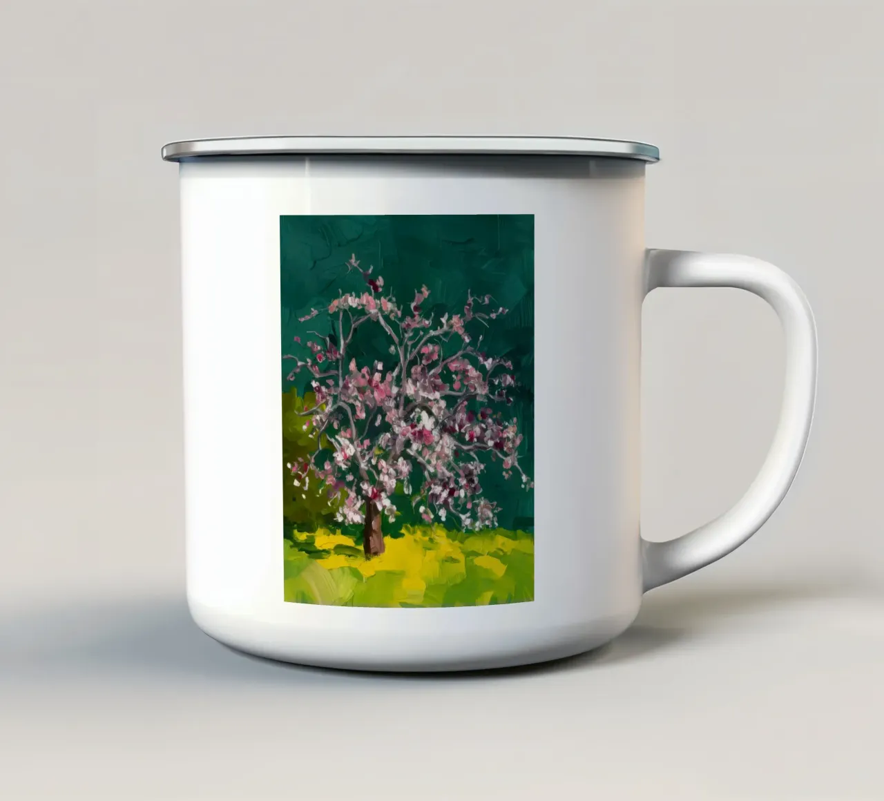 Cascata di fiori cremisi tazza in smalto da Angkasa Mist