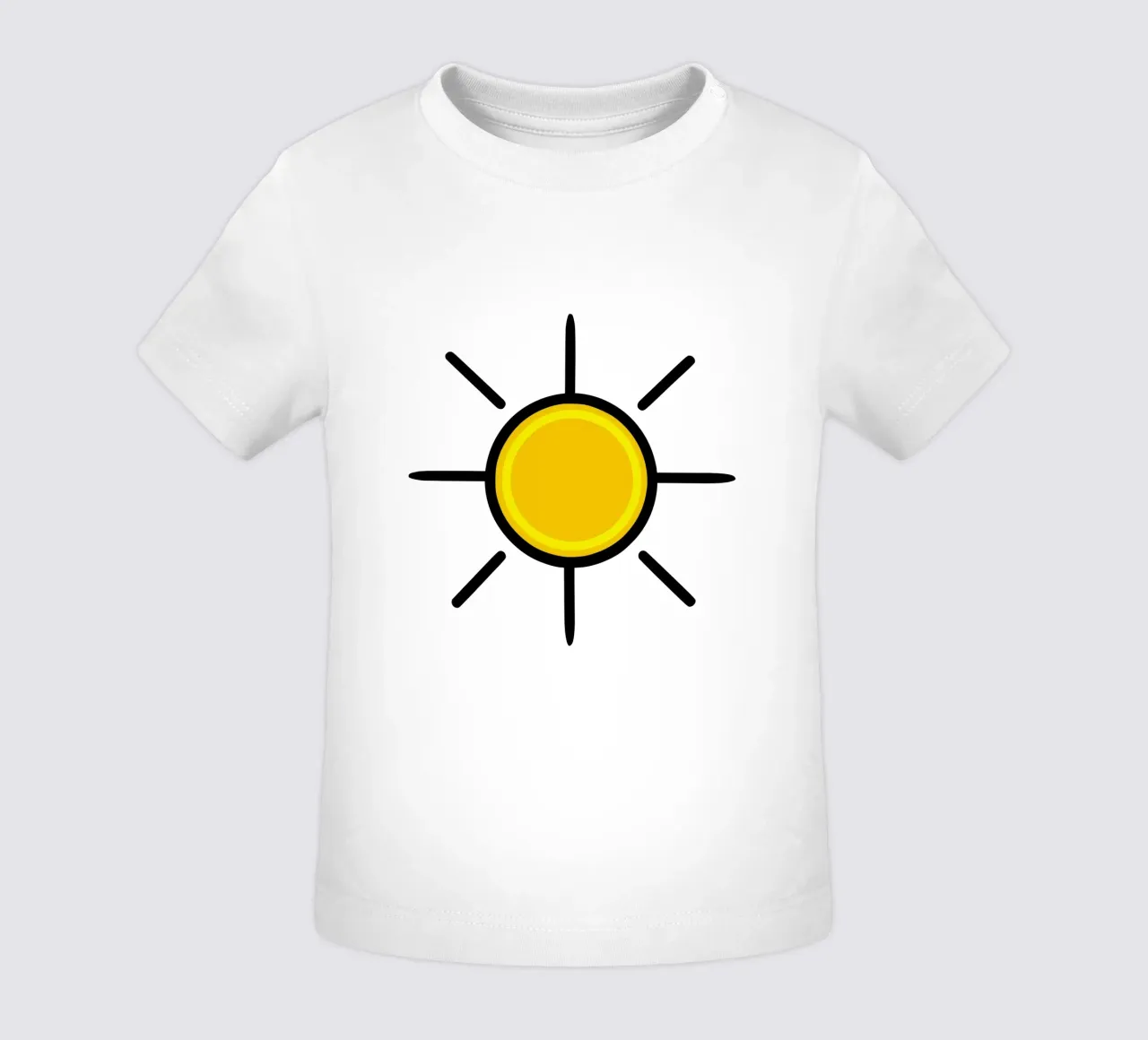 Sole giallo, un po' di colore nella vita maglietta neonato da Bold & Simple