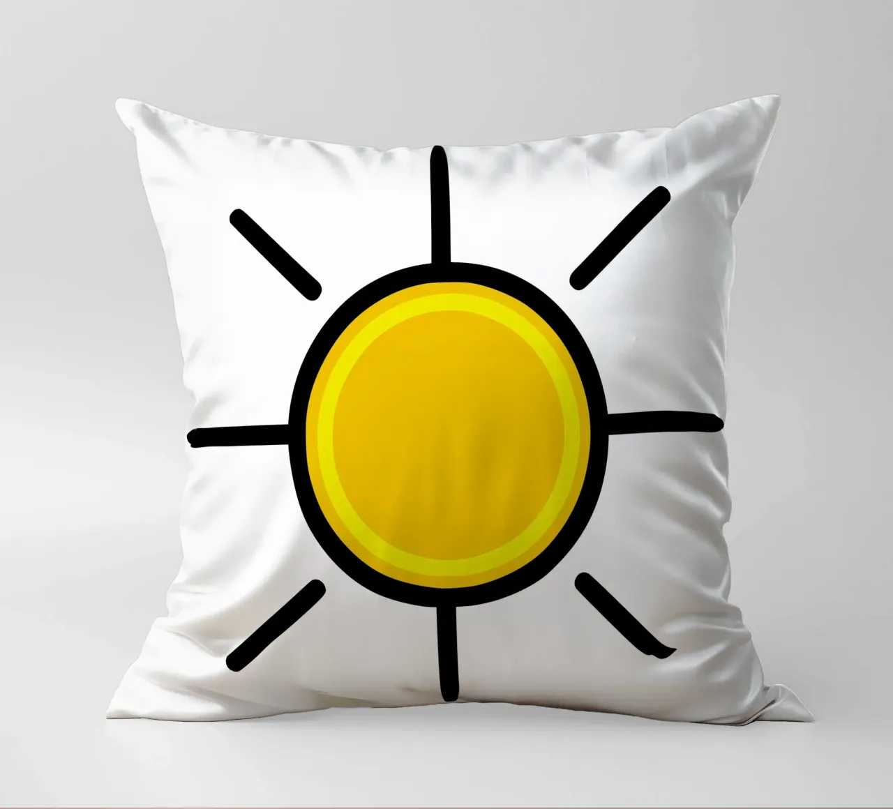 Sole giallo, un po' di colore nella vita cuscino da Bold & Simple