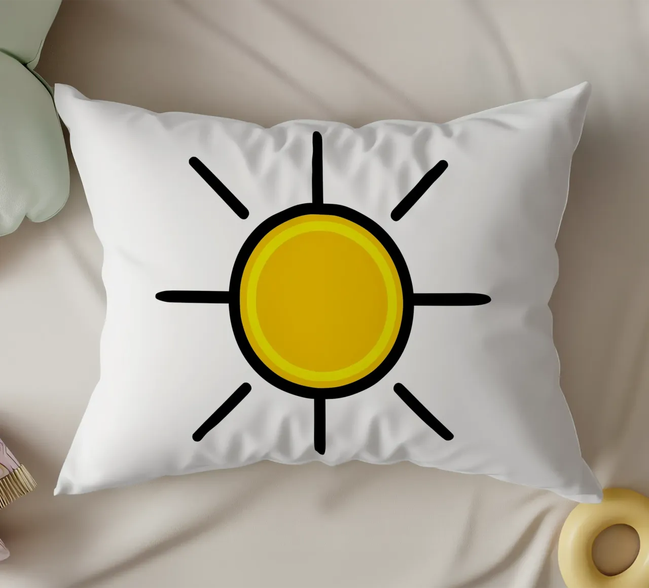 Sole giallo, un po' di colore nella vita cuscino da Bold & Simple