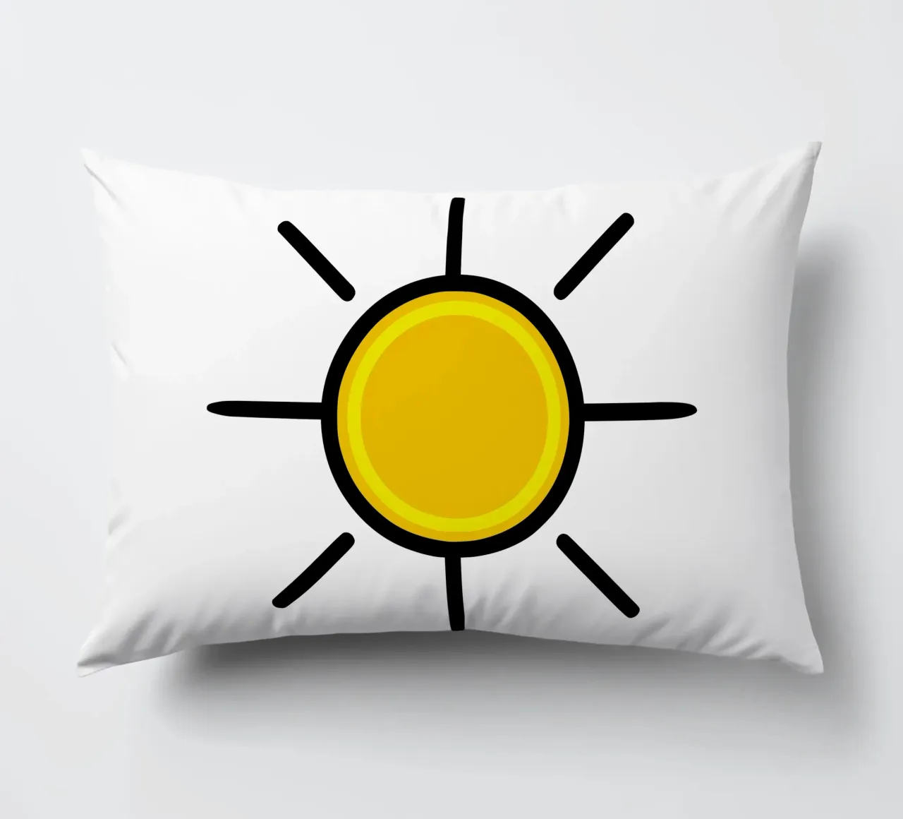 Sole giallo, un po' di colore nella vita cuscino da Bold & Simple