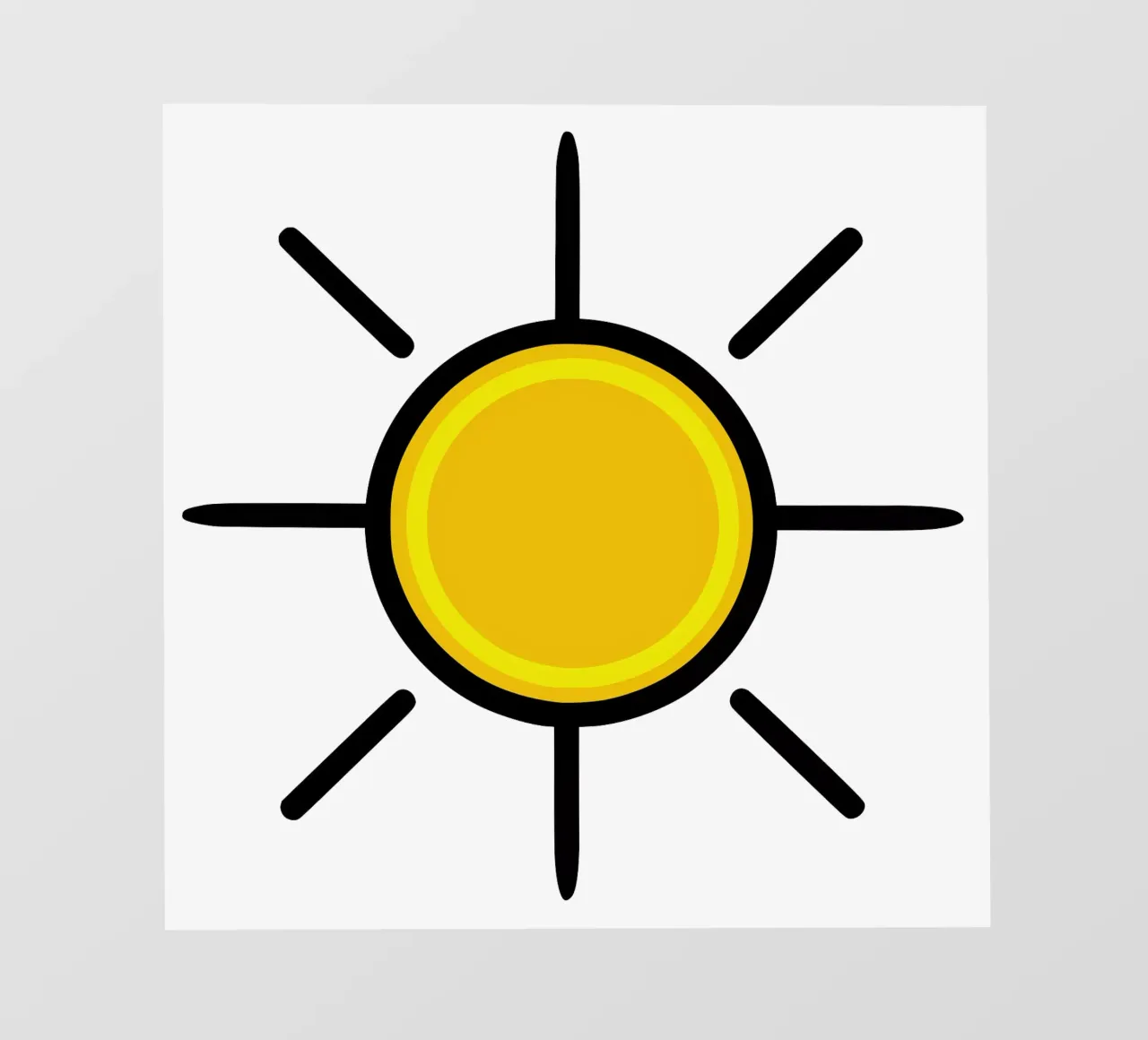 Sole giallo, un po' di colore nella vita telo in pvc da Bold & Simple