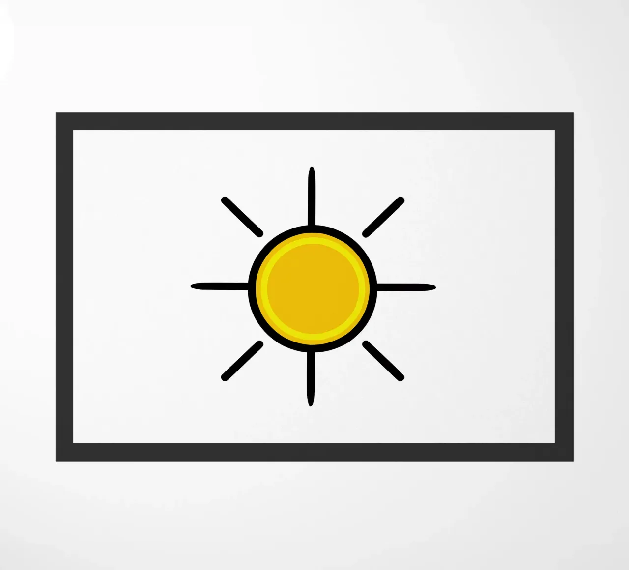 Sole giallo, un po' di colore nella vita zerbino da Bold & Simple