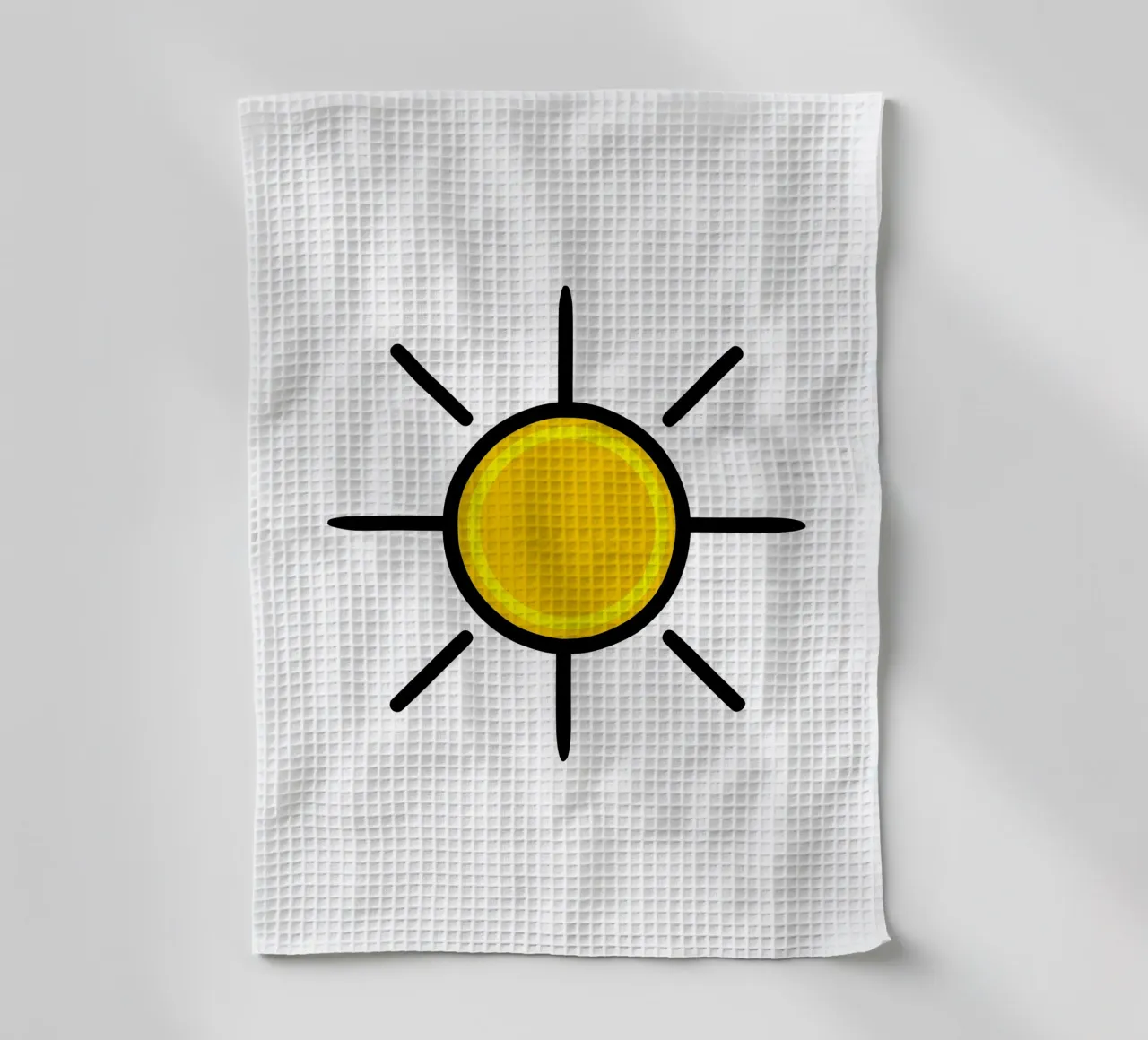 Soleil jaune, un peu de couleur dans la vie torchon de Bold & Simple