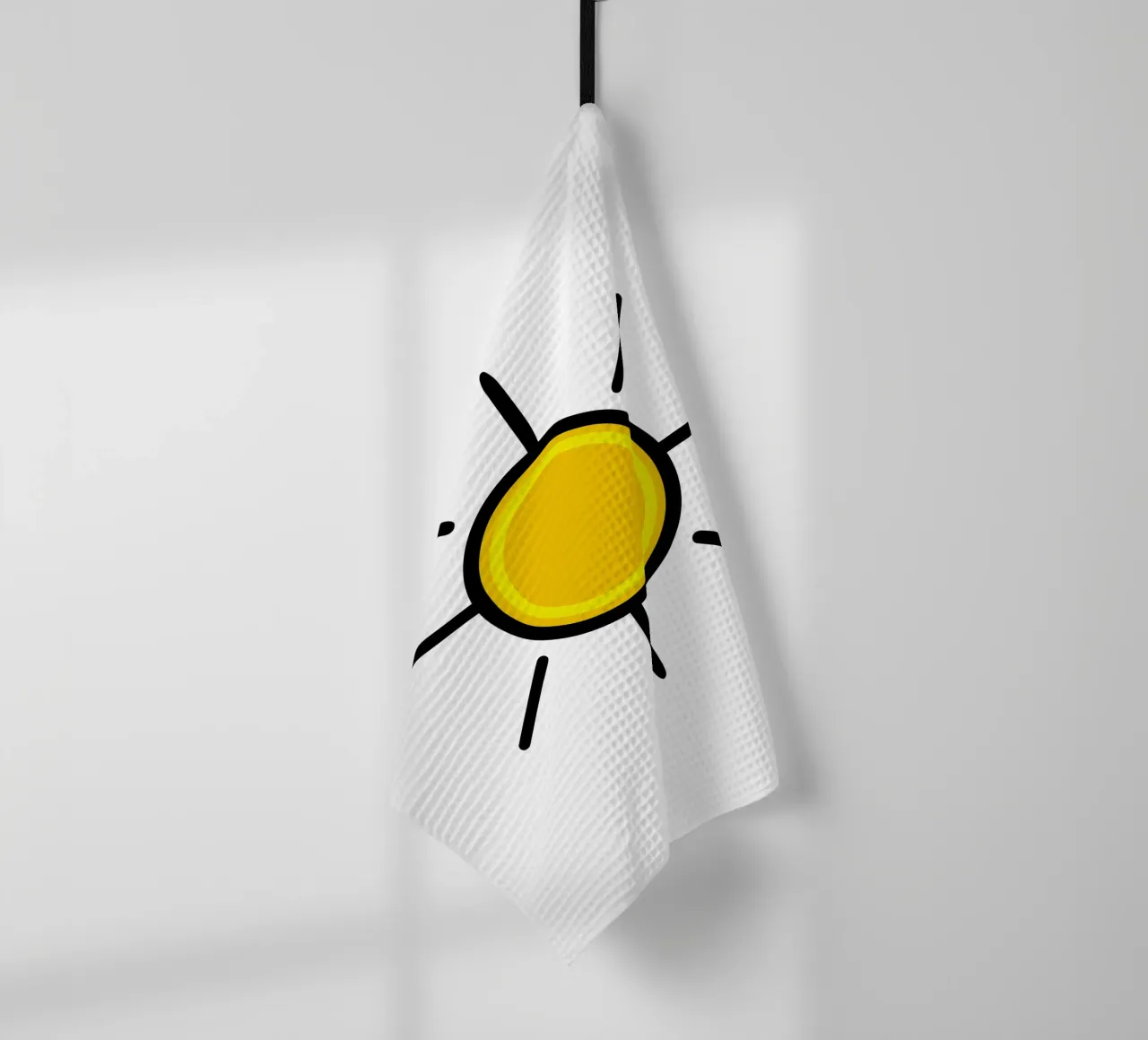 Soleil jaune, un peu de couleur dans la vie torchon de Bold & Simple