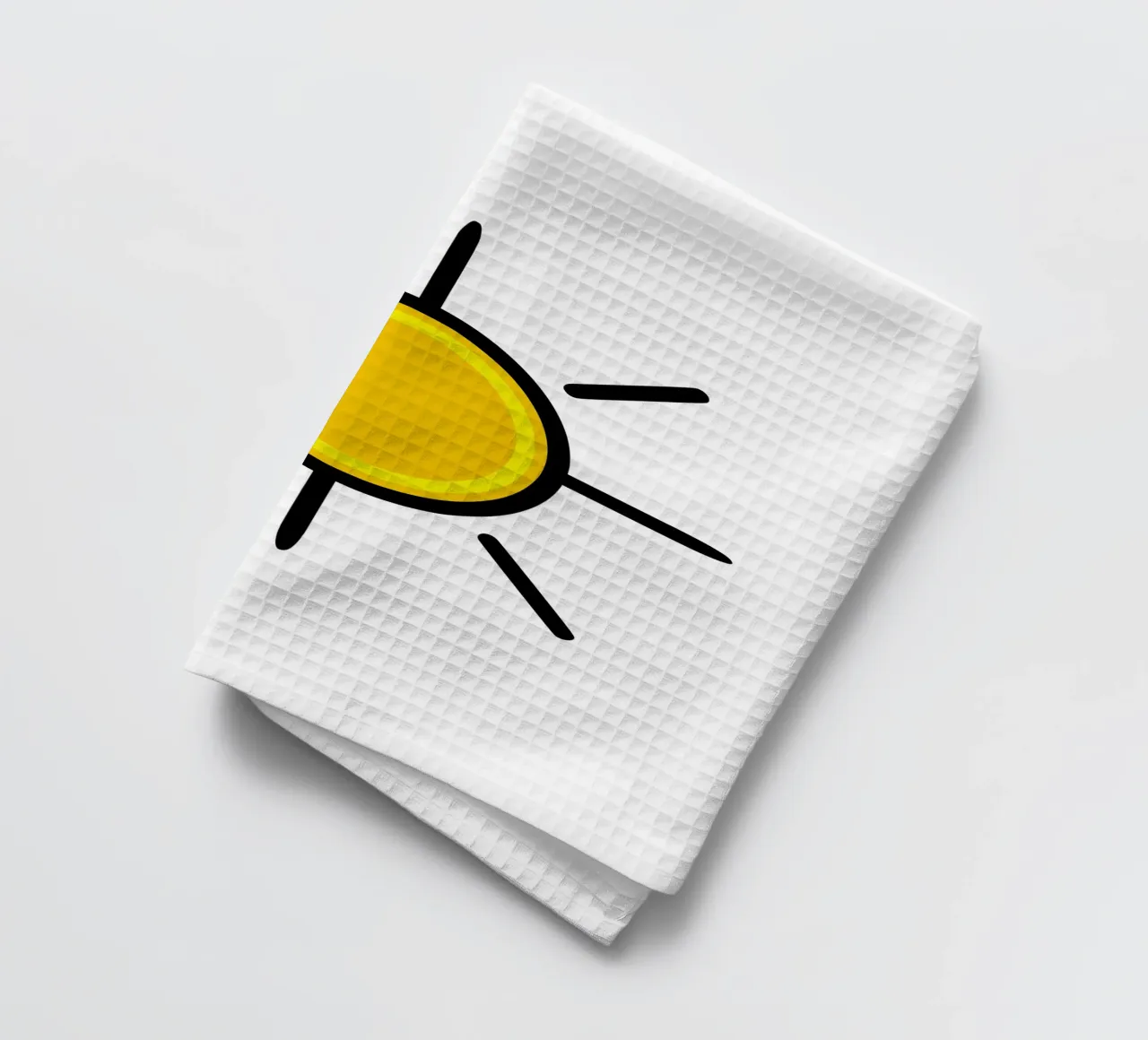 Soleil jaune, un peu de couleur dans la vie torchon de Bold & Simple